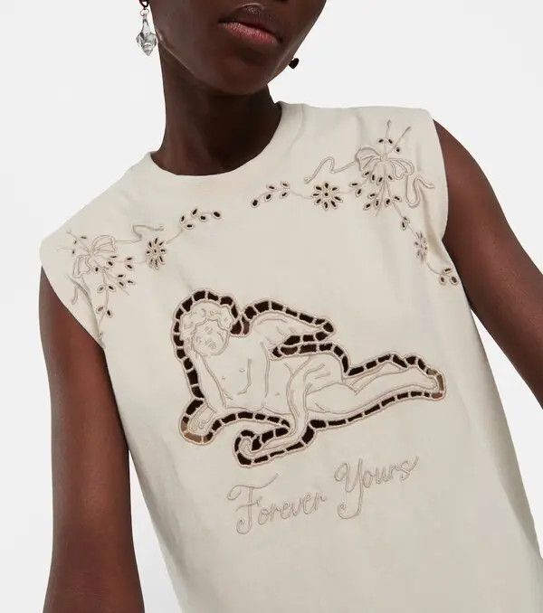 Acne Studios o1y0725 Sleeveless Tank Top in Cream Size L / US 10 / IT 46 - 2 Thumbnail