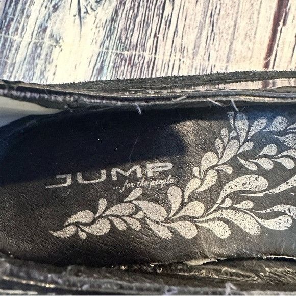 Other Jump Shiny Black Wedge Shoes Size US 8 / IT 38 - 5 Thumbnail