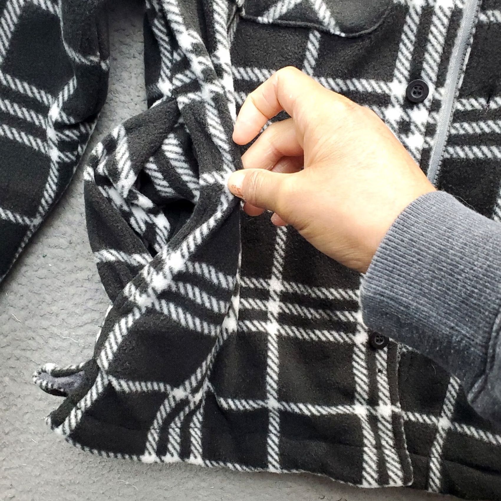 Vintage Mountain Ridge Hooded Shacket Men S Multi Plaid Sherpa Line Button Up Inside Zip Jacket Size US S / EU 44-46 / 1 - 6 Thumbnail