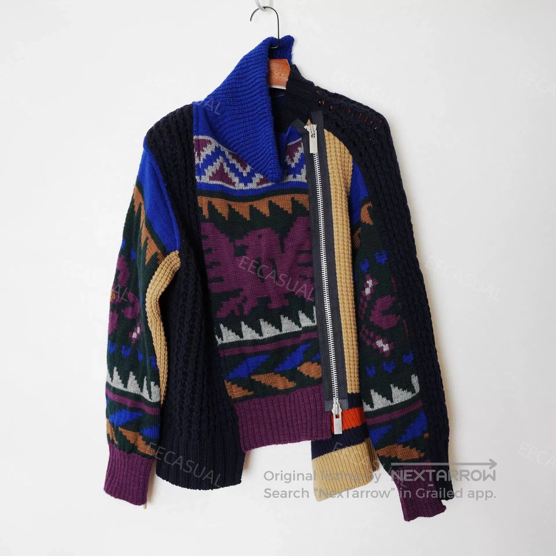 Sacai Sacai Deconstructed Wool Sweater Jacket. Size M / US 6-8 / IT 42-44 - 1 Thumbnail
