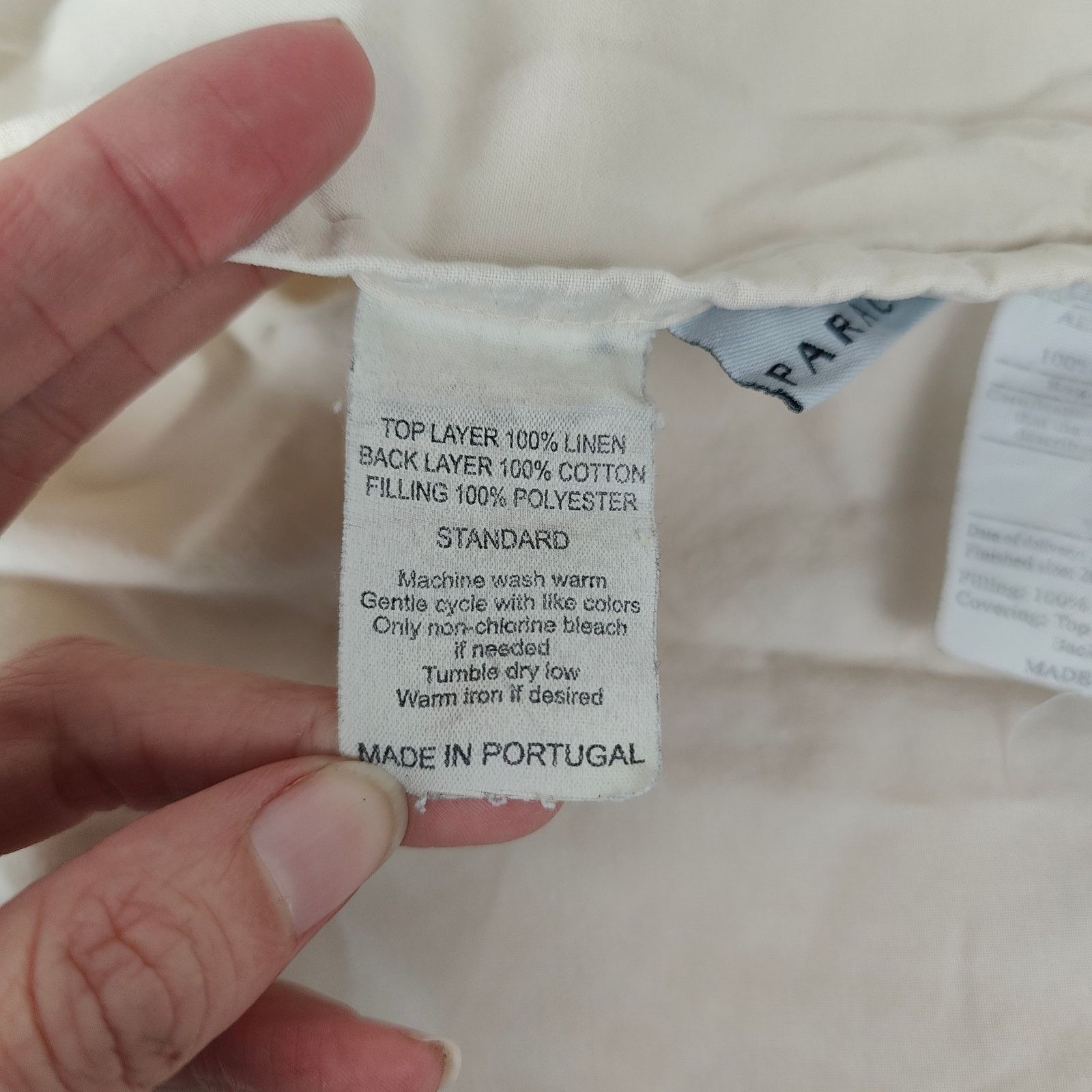 Other Parachute Linen Loft Sham Cream Cotton Back Size ONE SIZE - 4 Thumbnail