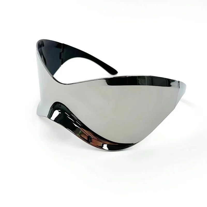 Japanese Brand Oversized futuristic shield sunglasses Size ONE SIZE - 4 Thumbnail