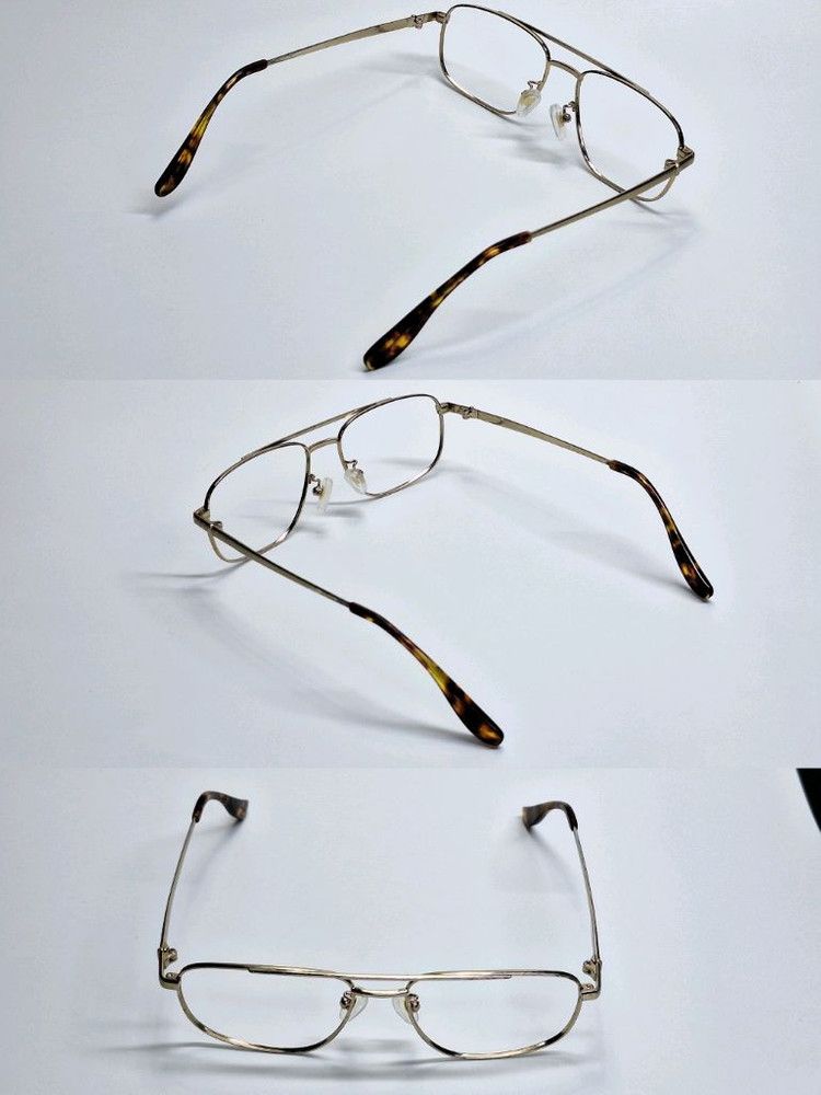 Other 1990s DUNO J-3132 Gold Double Bridge Aviator Eyeglasses Size ONE SIZE - 6 Thumbnail