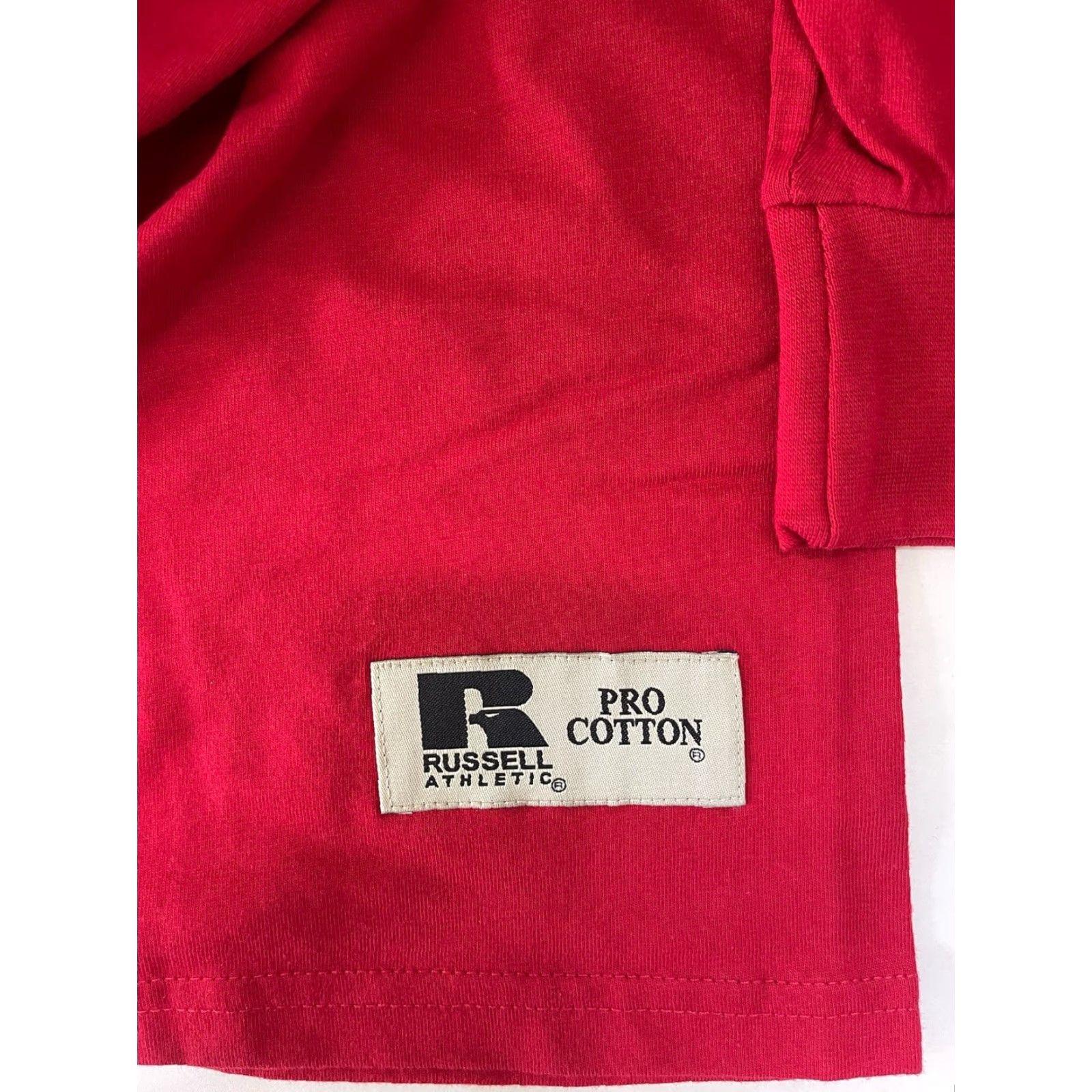 Russell Athletic VINTAGE Russell Athletic Pro Cotton Mock Neck Shirt Mens XXL Red 90s NOS NWT T-Shirt Long Sleeve Cotton 2XL Men Mens Size US XXL / EU 58 / 5 - 2 Thumbnail