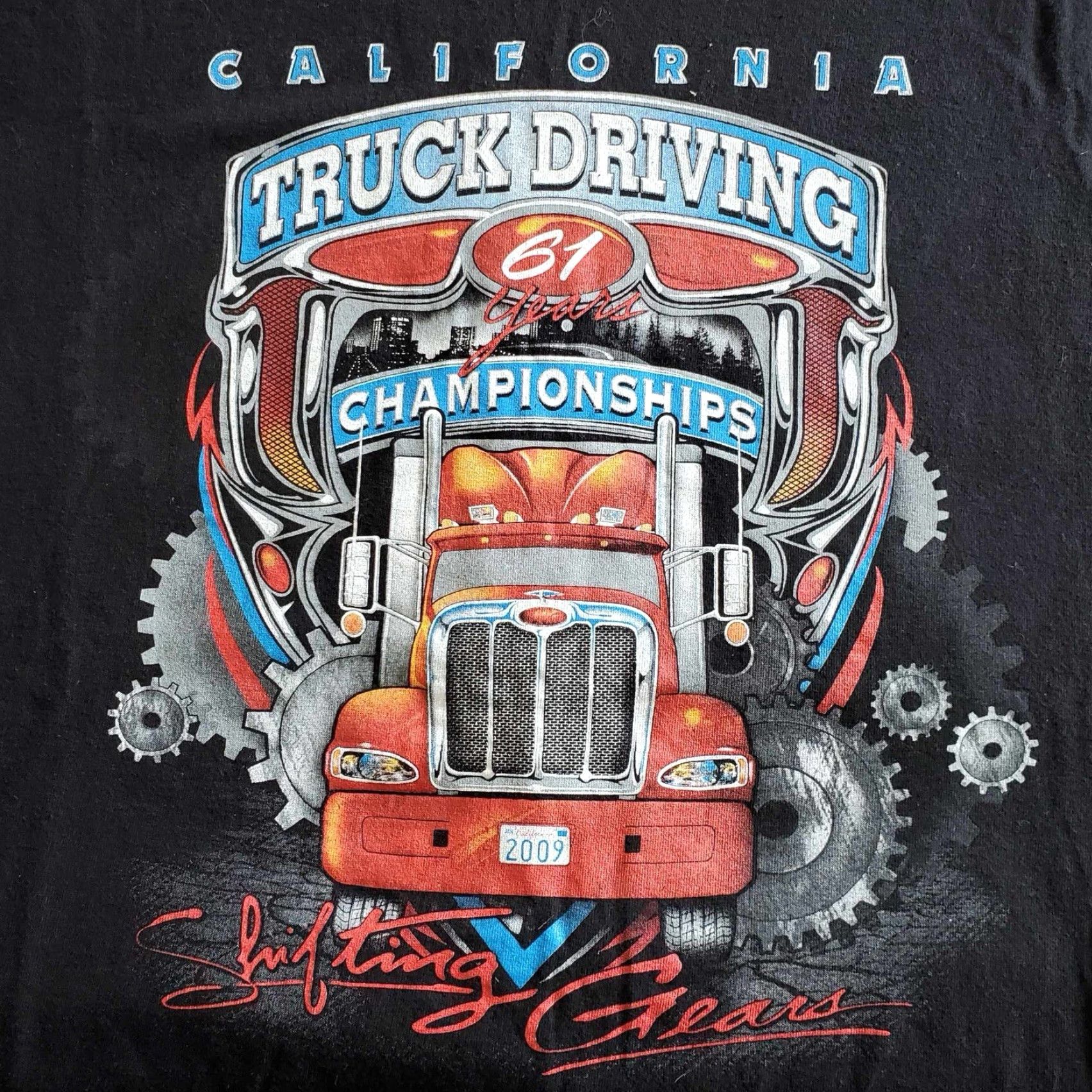 Port & Company Conway Trucking T Shirt Shifting Gears 2009 2XL Black Cotton Unisex Adults Logo Vintage Yes Trucking In N Out Y2K Size US XXL / EU 58 / 5 - 2 Thumbnail