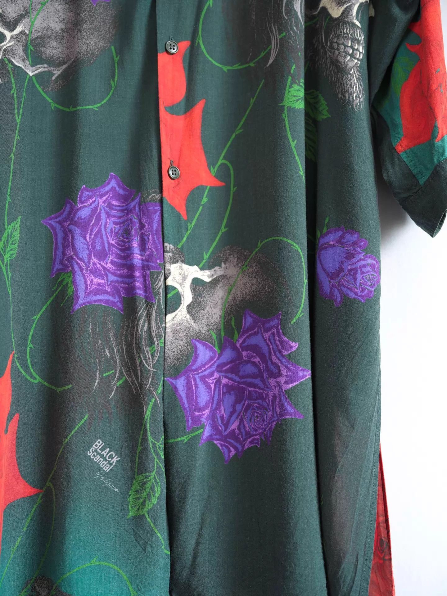 Yohji Yamamoto Yohji Yamamoto 18SS Skeleton Rose Black Long Shirt Size 3 Size US L / EU 52-54 / 3 - 4 Thumbnail