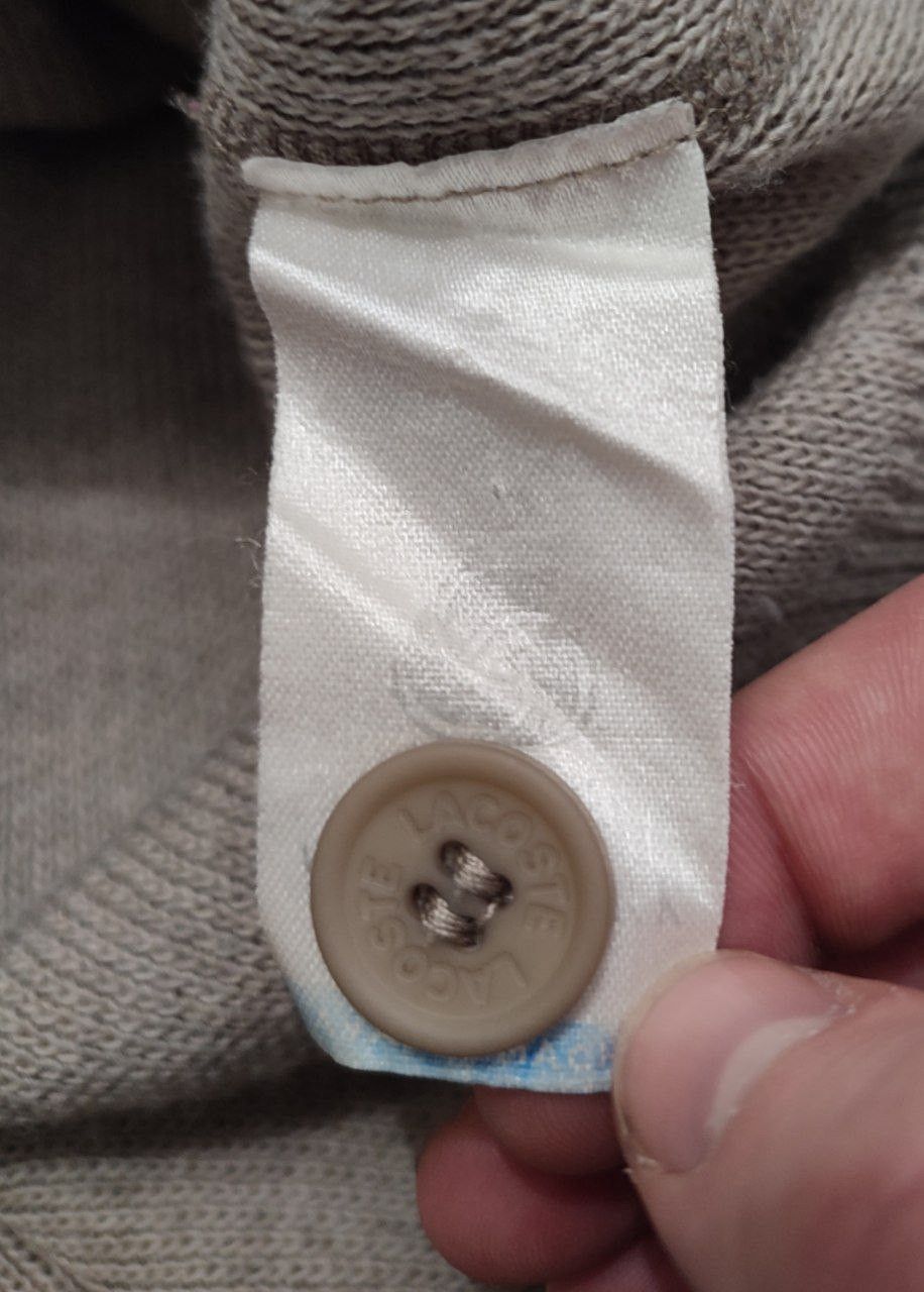 Lacoste Lacoste Beige Button Up V neck Cardigan Sweater Jumper Size US XL / EU 56 / 4 - 14 Thumbnail