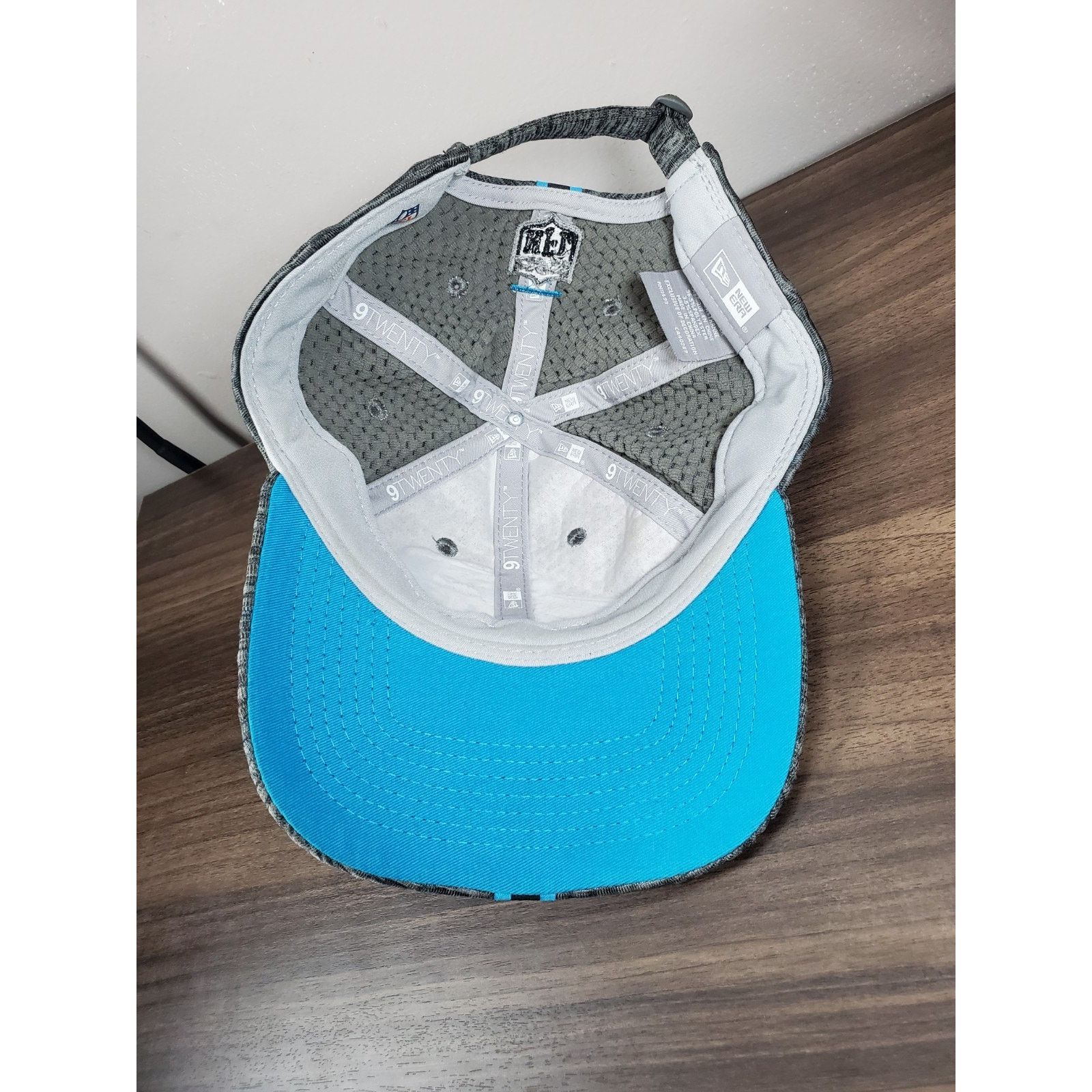 NFL × New Era Carolina Panthers 9Twenty Hat Heather Gray Adjustable Cap Size ONE SIZE - 11 Thumbnail