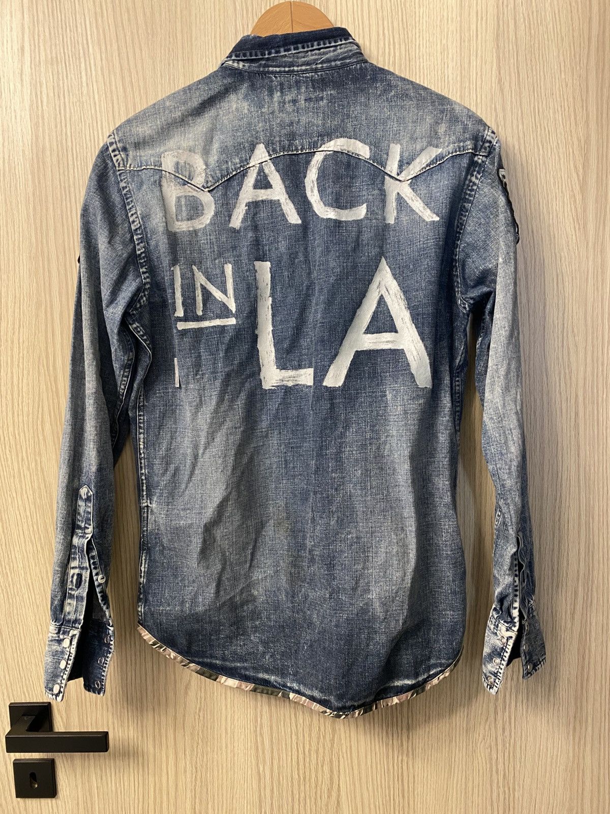 Replay Replay Heavy Washed Denim Patch Shirt | Size S | Military Size US S / EU 44-46 / 1 - 2 Thumbnail