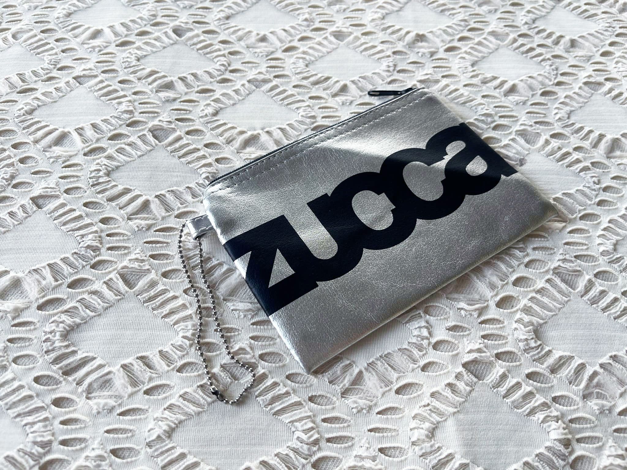 Zucca ZUCCA Silver metallic coin purse with black logo printed Size ONE SIZE - 6 Thumbnail