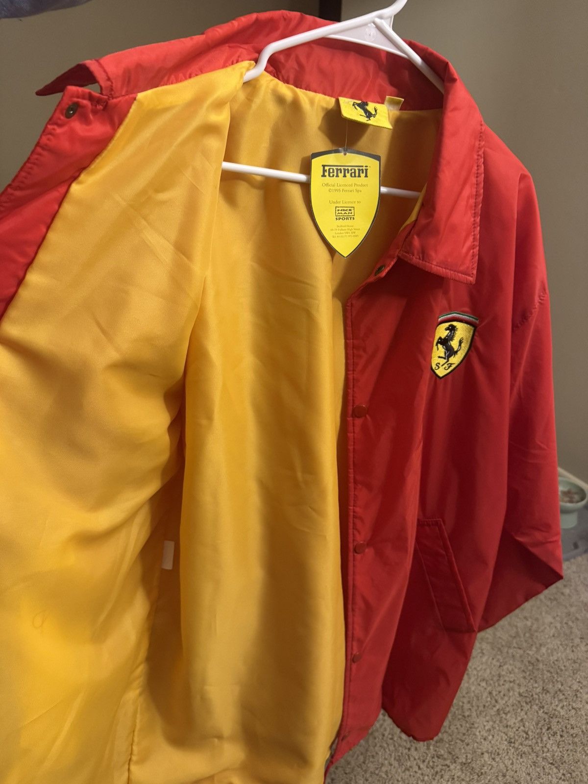 Ferrari × Vintage 1995 Ferrari Coach Jacket w/ Original Tag | Nice Man Sports Size US L / EU 52-54 / 3 - 6 Thumbnail