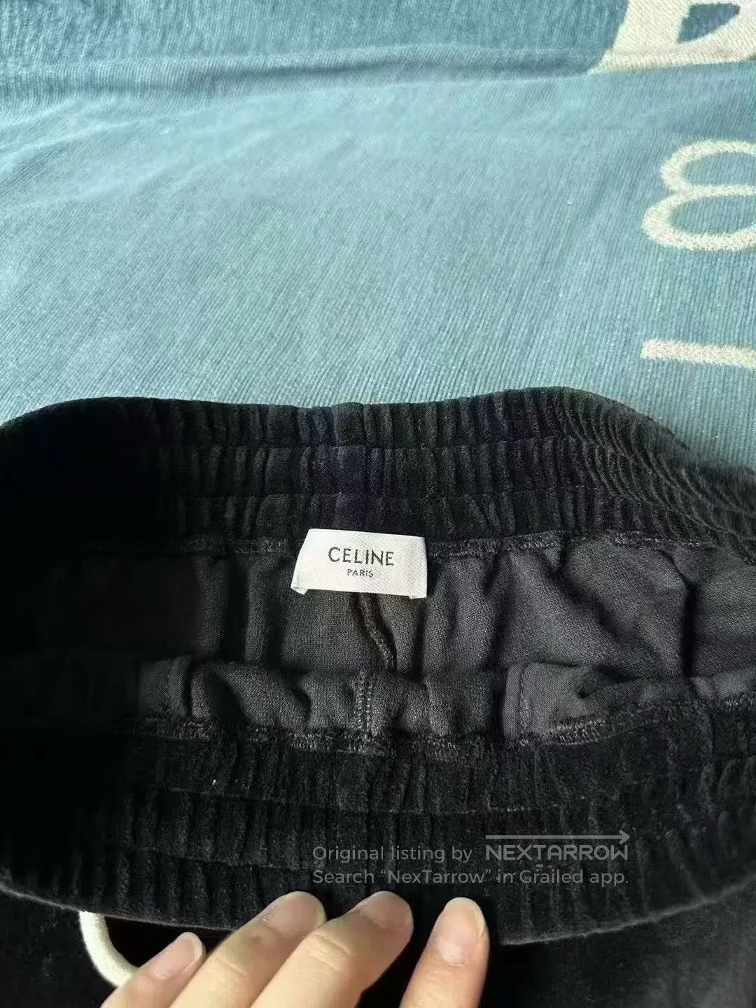 Celine CELINE size XS Black Velvet Trousers| Size US 27 - 3 Thumbnail