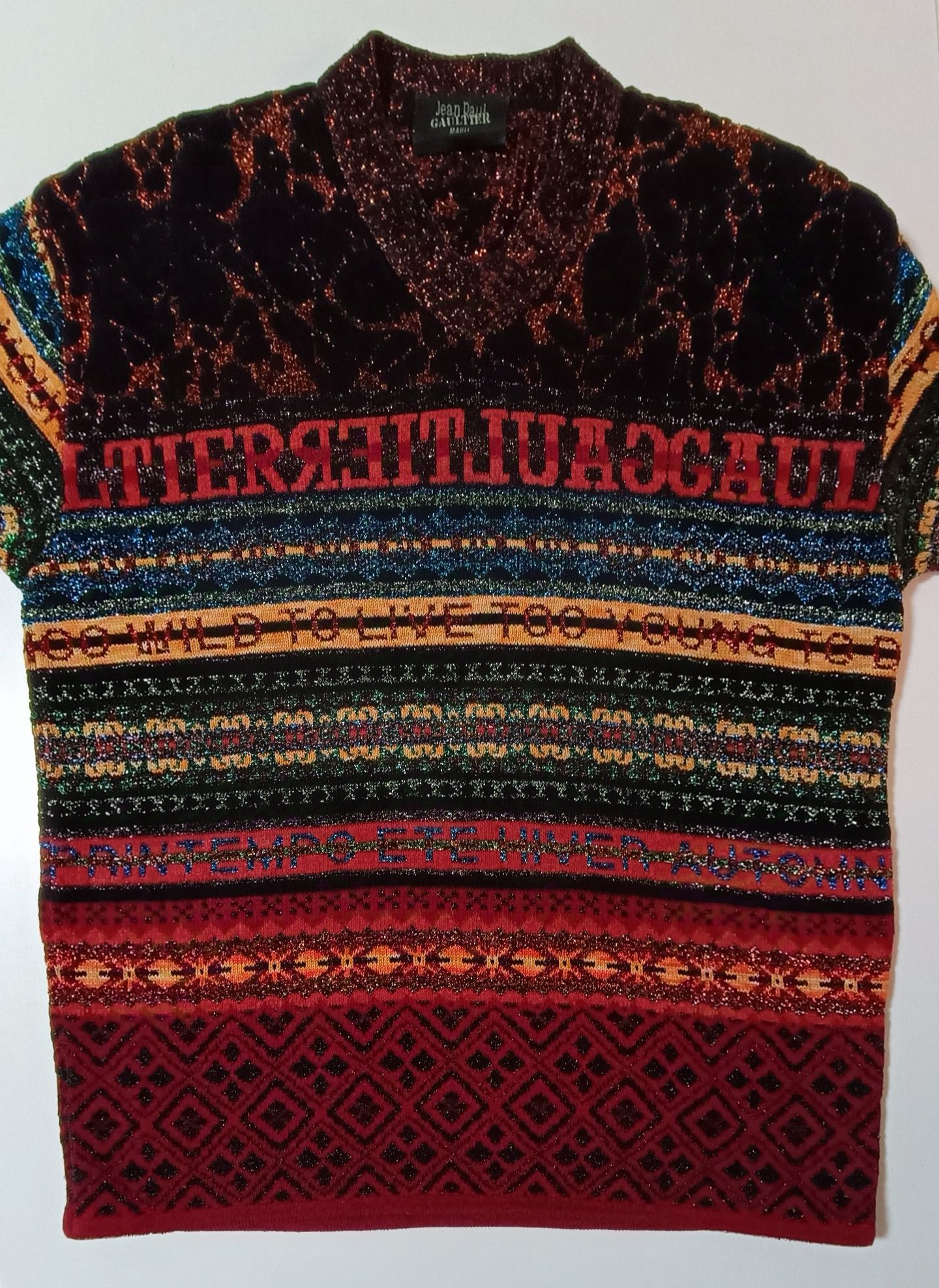 Jean Paul Gaultier Lurex oversize sweater Size US S / EU 44-46 / 1 - 13 Thumbnail