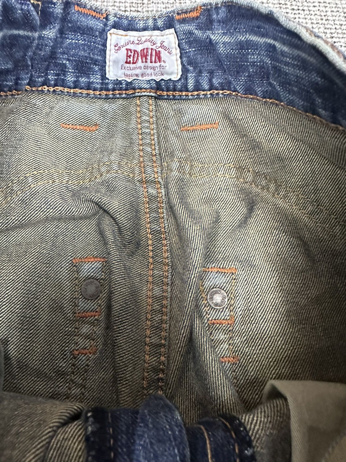 Edwin Vintage Edwin Exclusive Faded Thrash Denim 30x30 D768 Size US 30 / EU 46 - 11 Thumbnail