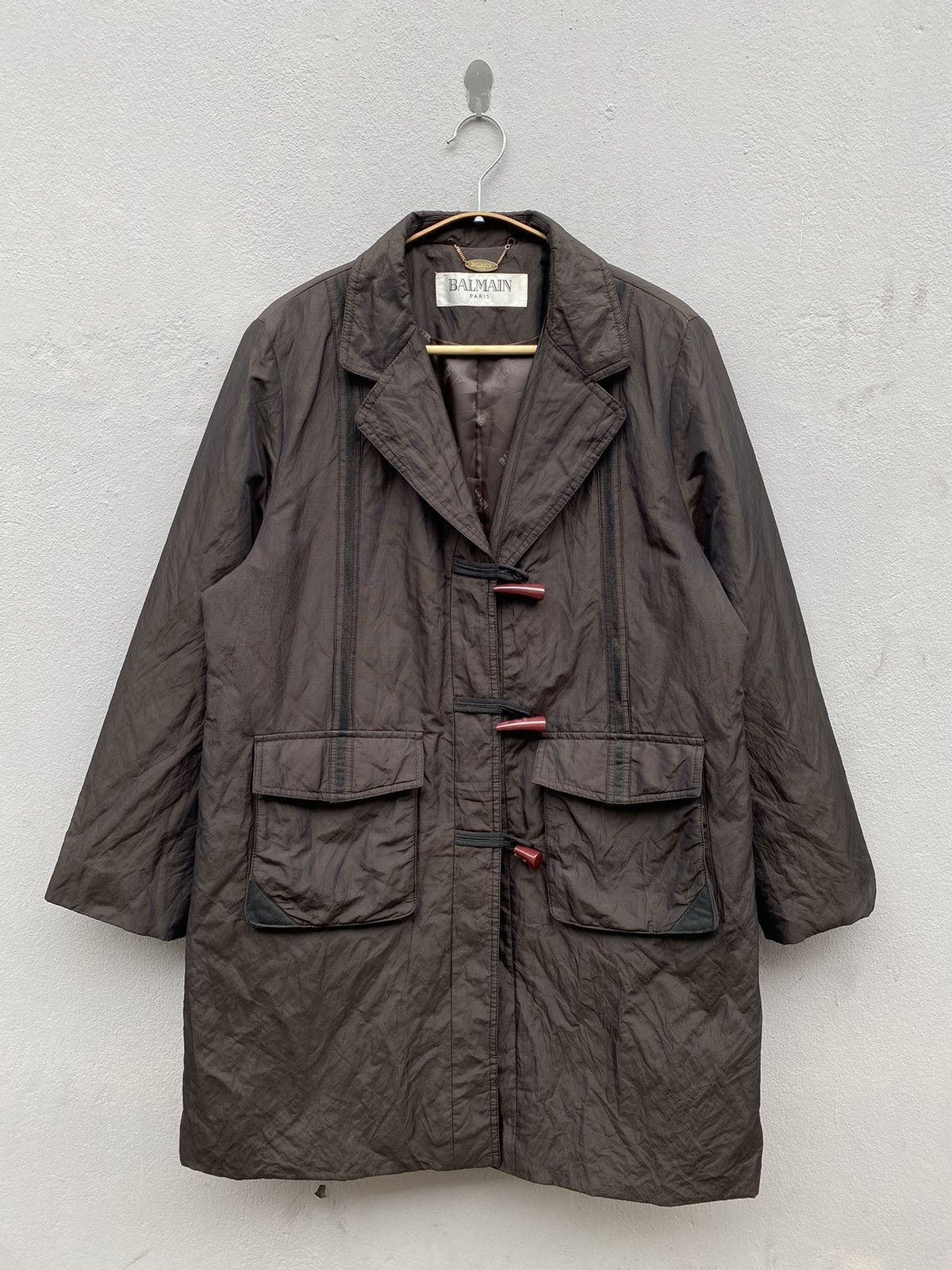 Balmain BALMAIN PARIS Double Pockets Brown Trench Coat Size US M / EU 48-50 / 2 - 1 Thumbnail