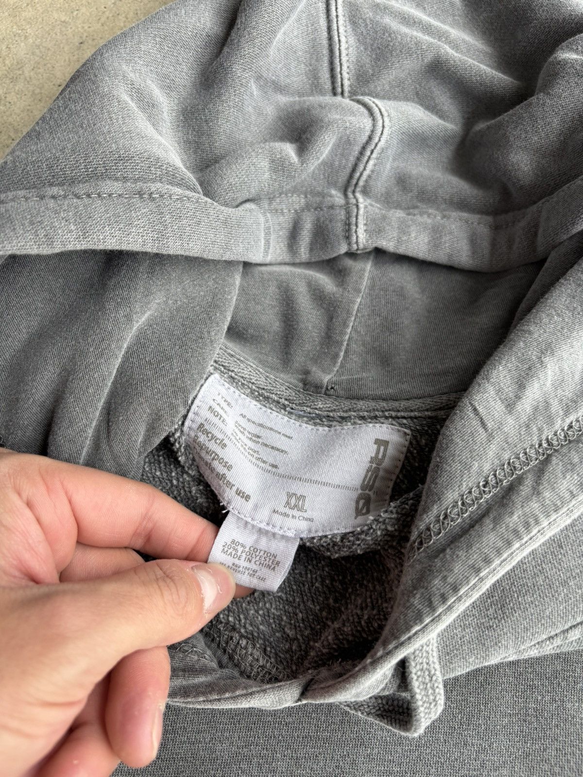 Other Crazy Vintage Wash Faded Grey Boxy Fit Hoodie Size US XL / EU 56 / 4 - 5 Thumbnail