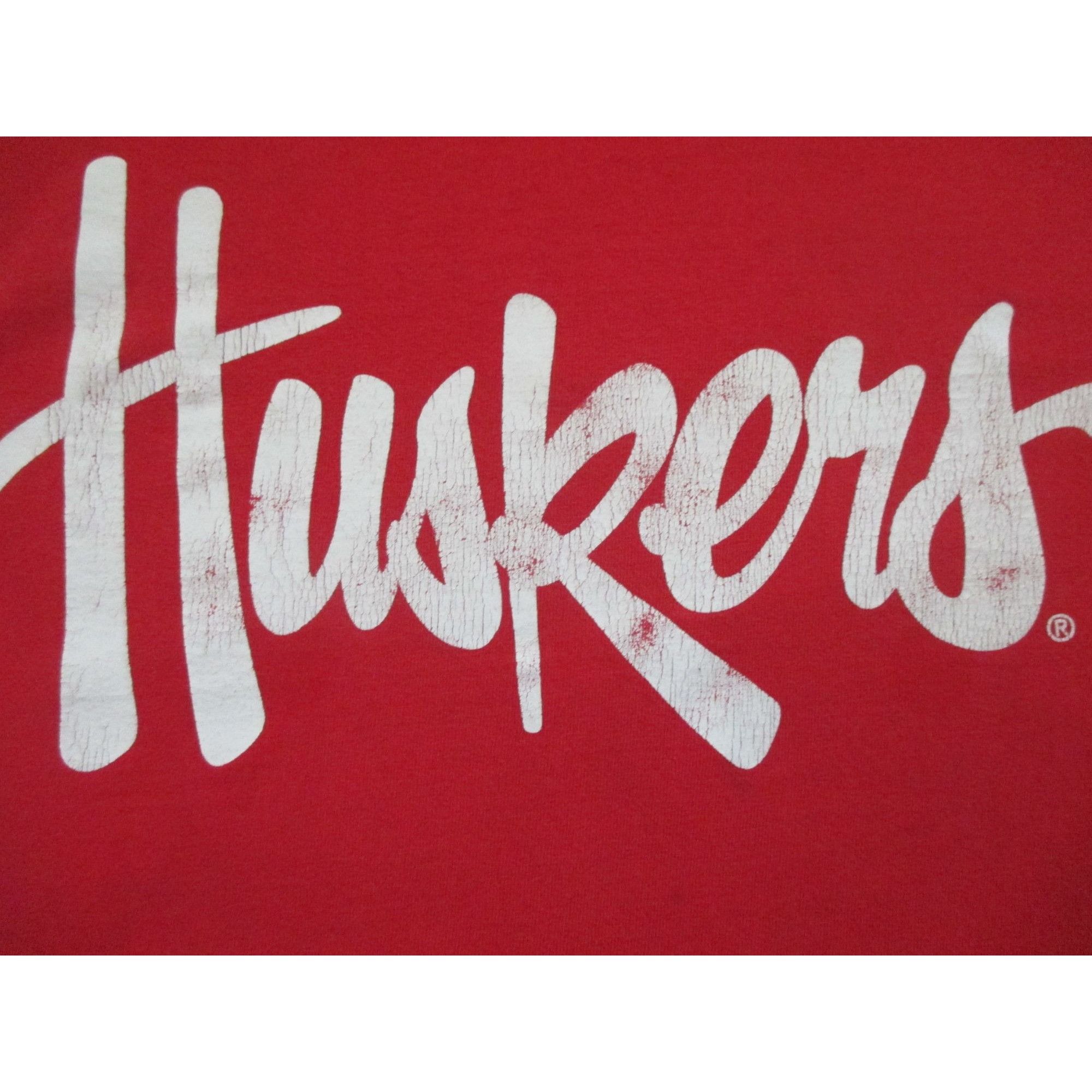 Vintage XXL Nebraska Huskers Vintage Mens T-shirt Spellout 1990's C Size US XXL / EU 58 / 5 - 3 Thumbnail