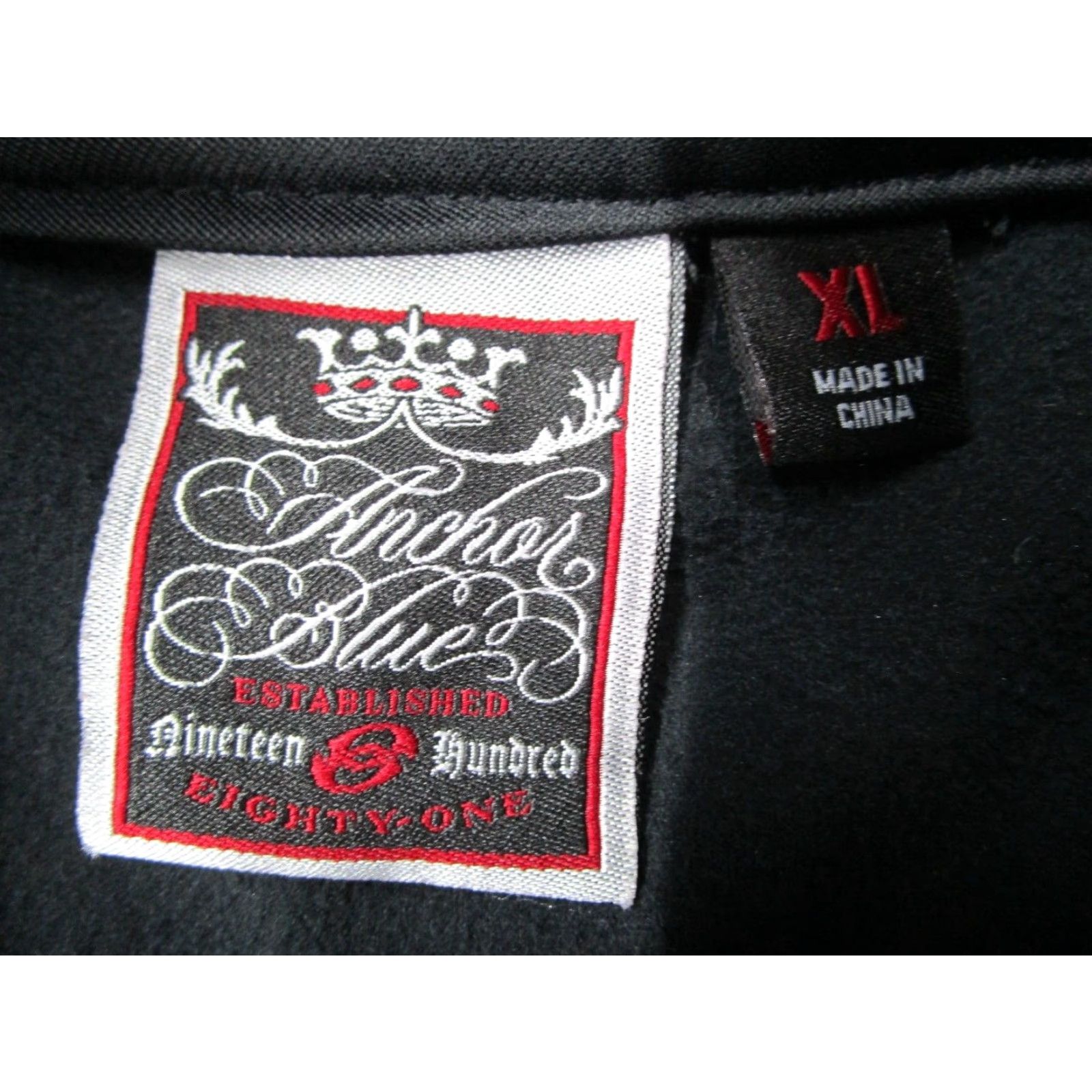 Anchor Blue Anchor Blue Jacket Mens Extra Large Black Track Full Zip Houndstooth Y2K Size US XL / EU 56 / 4 - 3 Thumbnail