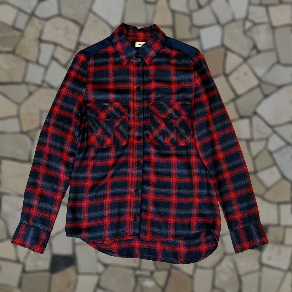 Zadig & Voltaire VINTAGE Zadig & Voltaire Button Up Shirt XS Men’s Plaid Flannel Blue / Red Short/Long Sleeve Casual City Designer Urban Mens XS Size US XS / EU 42 / 0 - 1 Thumbnail