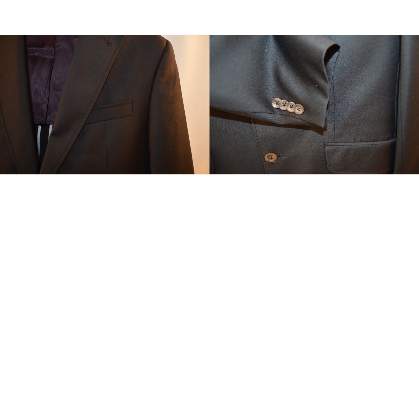 Cremieux VINTAGE Daniel Cremieux Blazer Men’s 39R Black 100% Wool 2 Button Jacket Coat Single-Breasted Sports Coat Mens Size 40R - 8 Thumbnail