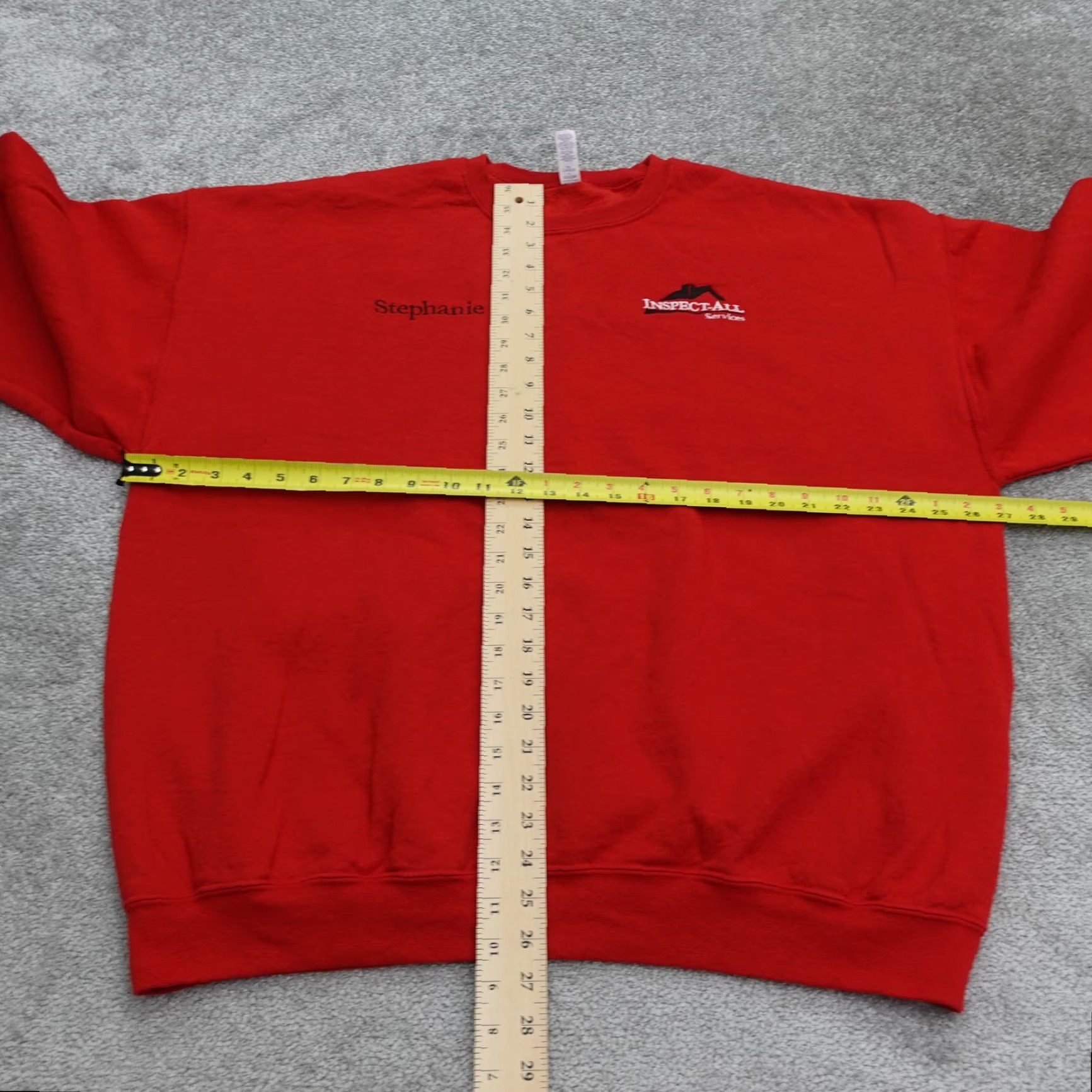 Jerzees VINTAGE Jerzees Nublend Pullover Sweatshirt Unisex 2XL Red Solid Fleece Crew Neck Casual Size US XXL / EU 58 / 5 - 6 Thumbnail