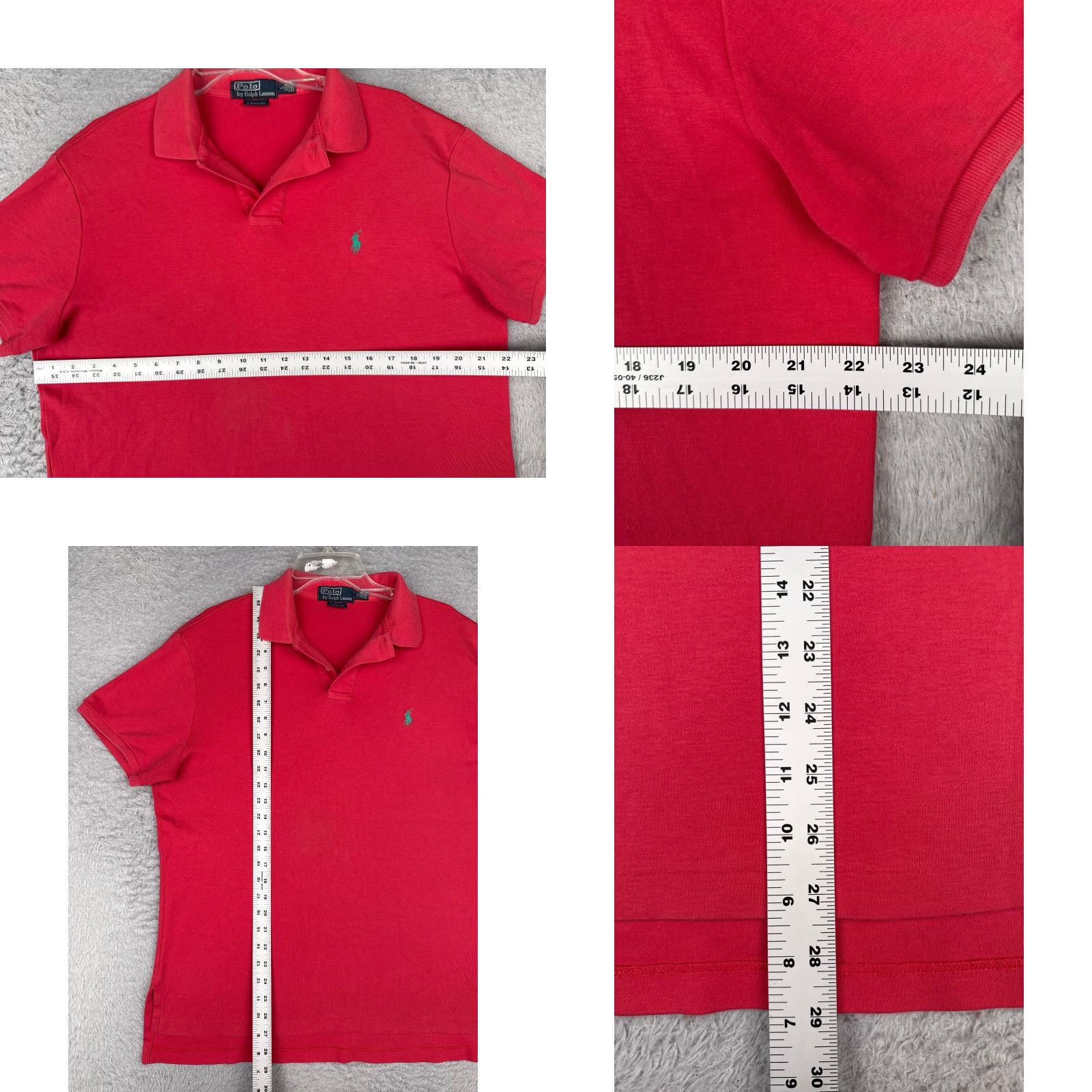 Ralph Lauren VINTAGE Ralph Lauren Polo Shirt Mens Large Pink 100% Cotton Custom Fit Golf Size US L / EU 52-54 / 3 - 8 Thumbnail