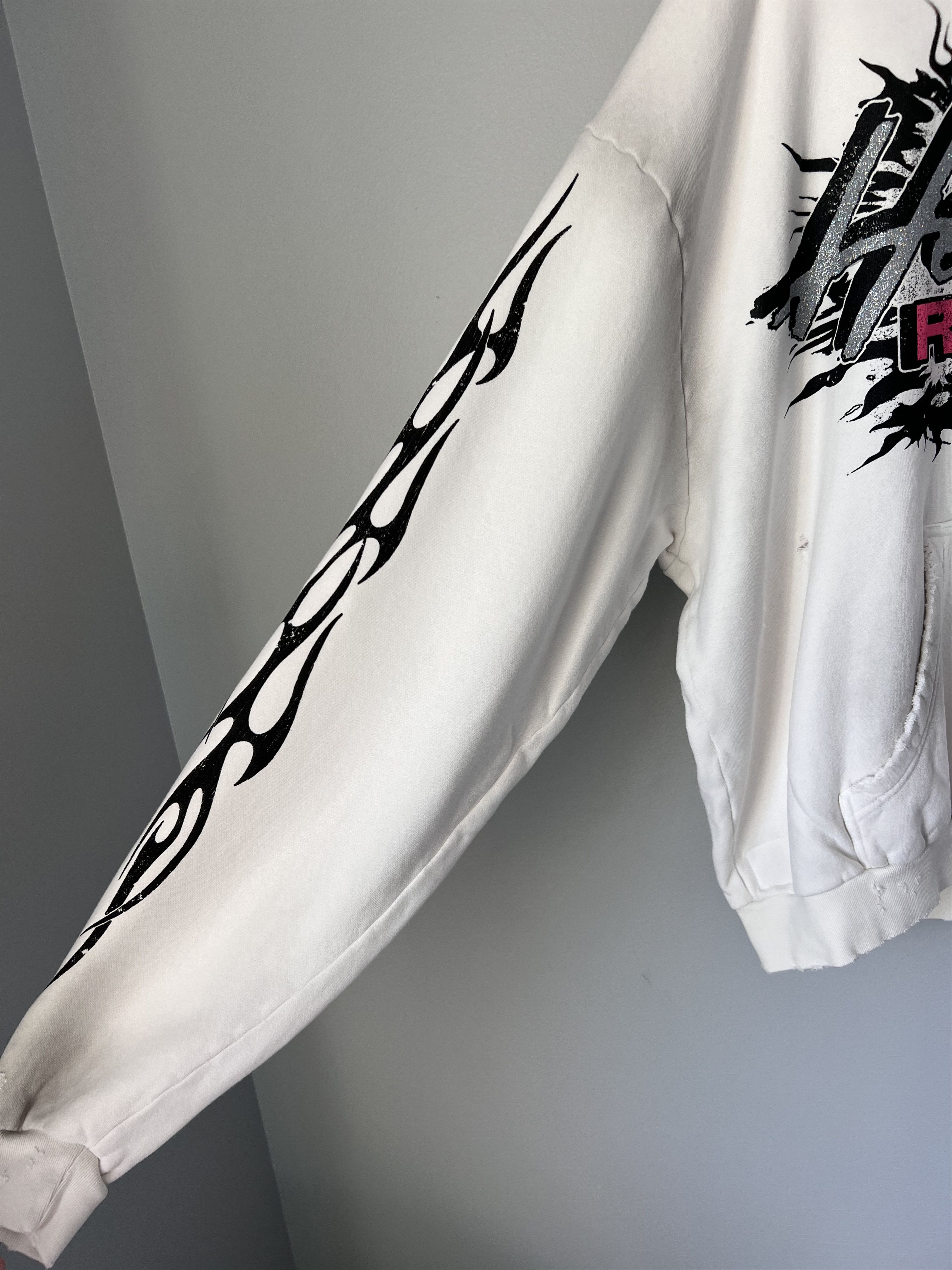 HELLSTAR Hellstar Records Zip Up Hoodie in White Size US XL / EU 56 / 4 - 3 Thumbnail