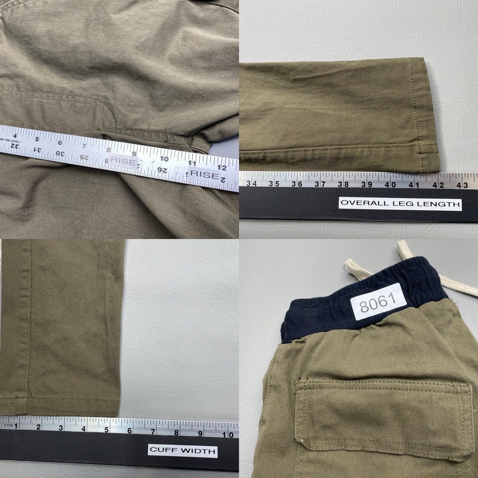 MNML MNML Pants Mens Small Olive Green Cargo Drawstring Utility Snap Pockets/Ankle Size US 29 - 10 Thumbnail