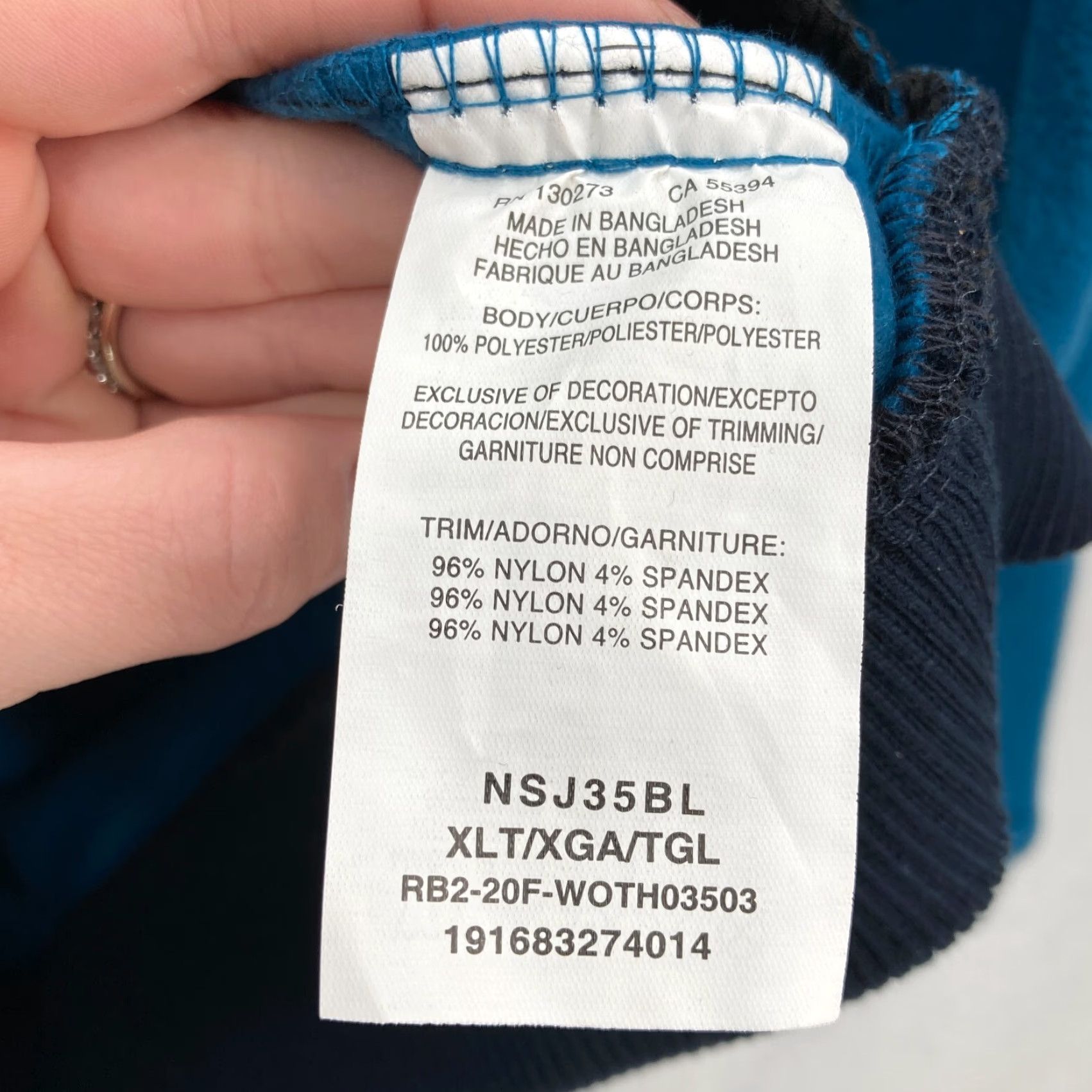 Wrangler Wrangler ATG All Terrain Gear Fleece Full Zip Jacket Mens XLT Blue Hiking Camp Jacket Size US XL / EU 56 / 4 - 5 Thumbnail