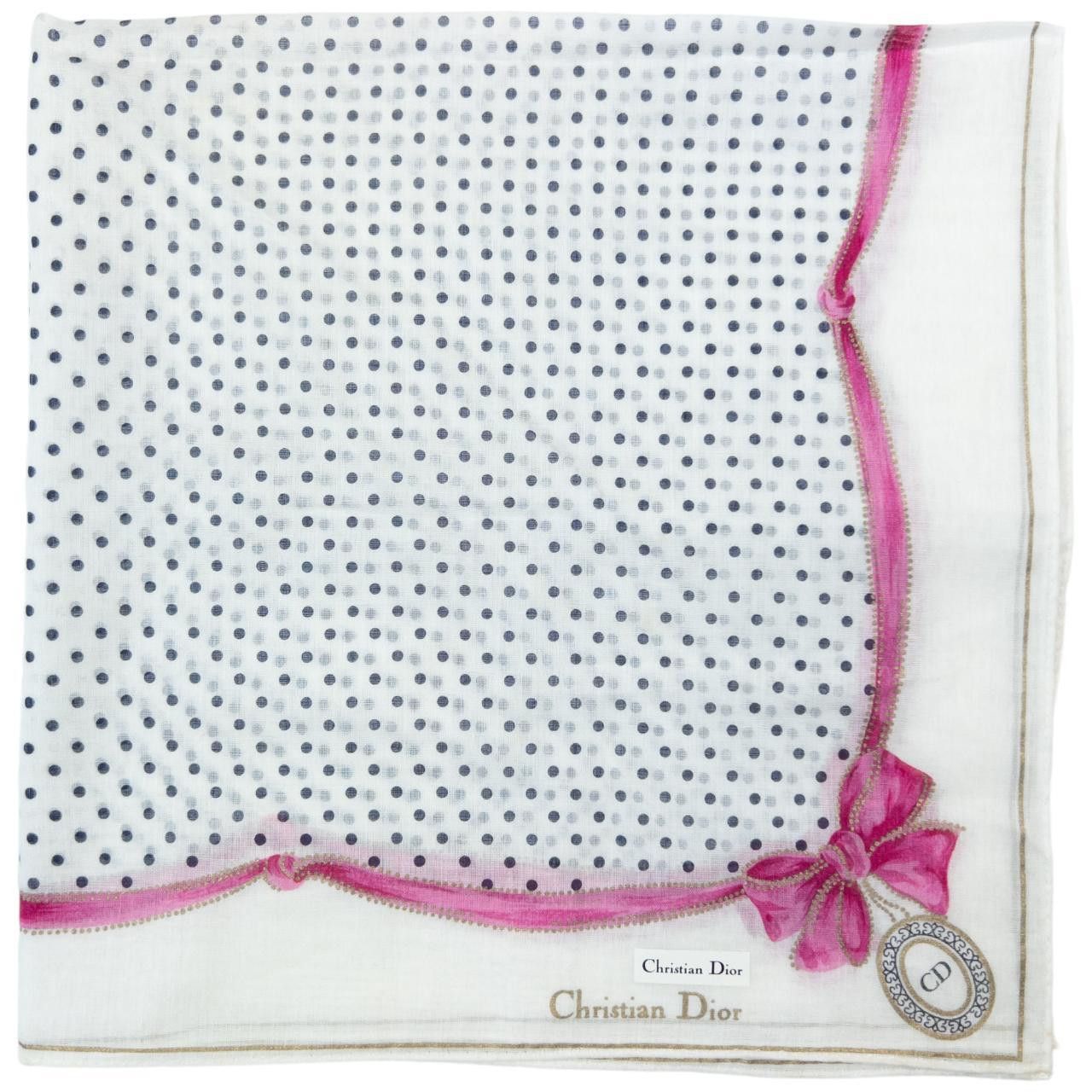 Dior Vintage Dior Polka Dot Silk Scarf Size ONE SIZE - 4 Thumbnail