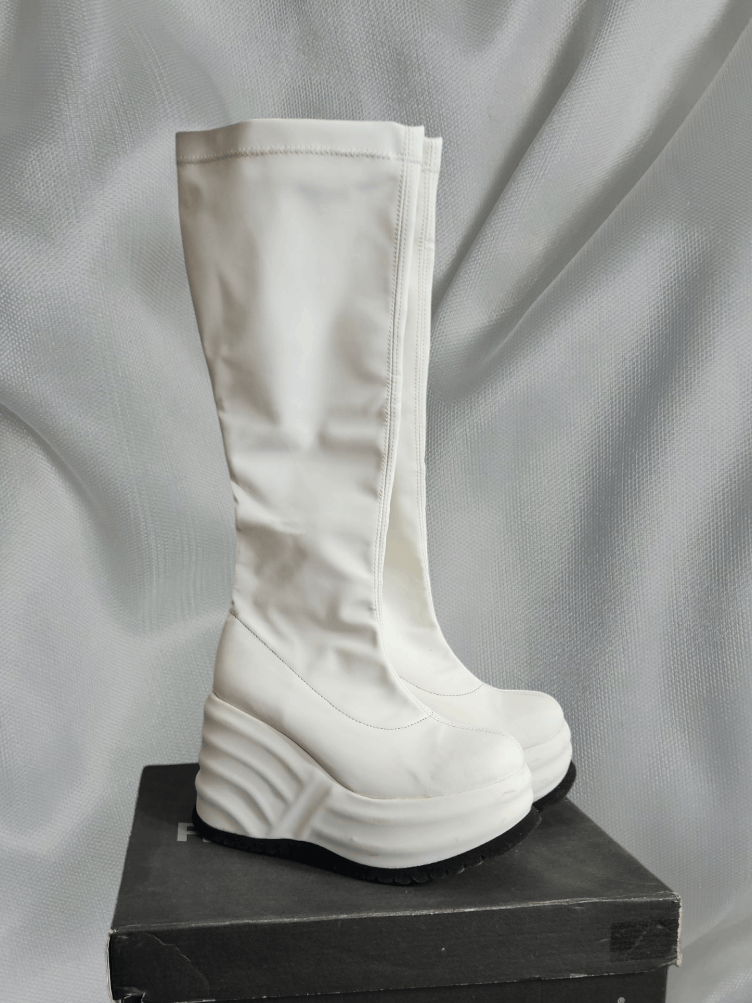 Hysteric Glamour Rare archive white platforms Rock Bull made in spain Size US 6 / IT 36 - 2 Thumbnail