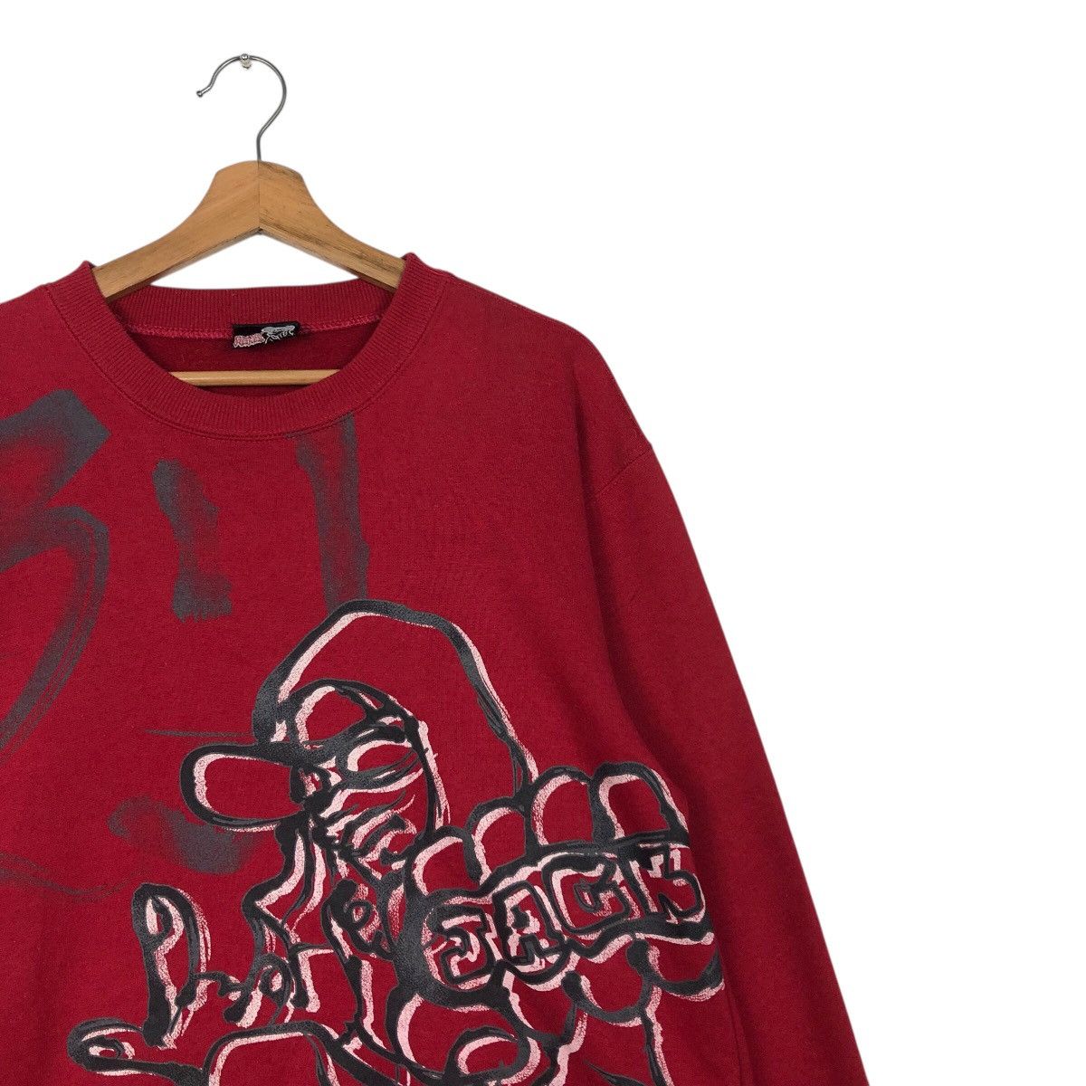Japanese Brand 📌Vintage Sweatshirt The Hither Punk Design Biker Full Print Size US L / EU 52-54 / 3 - 7 Thumbnail