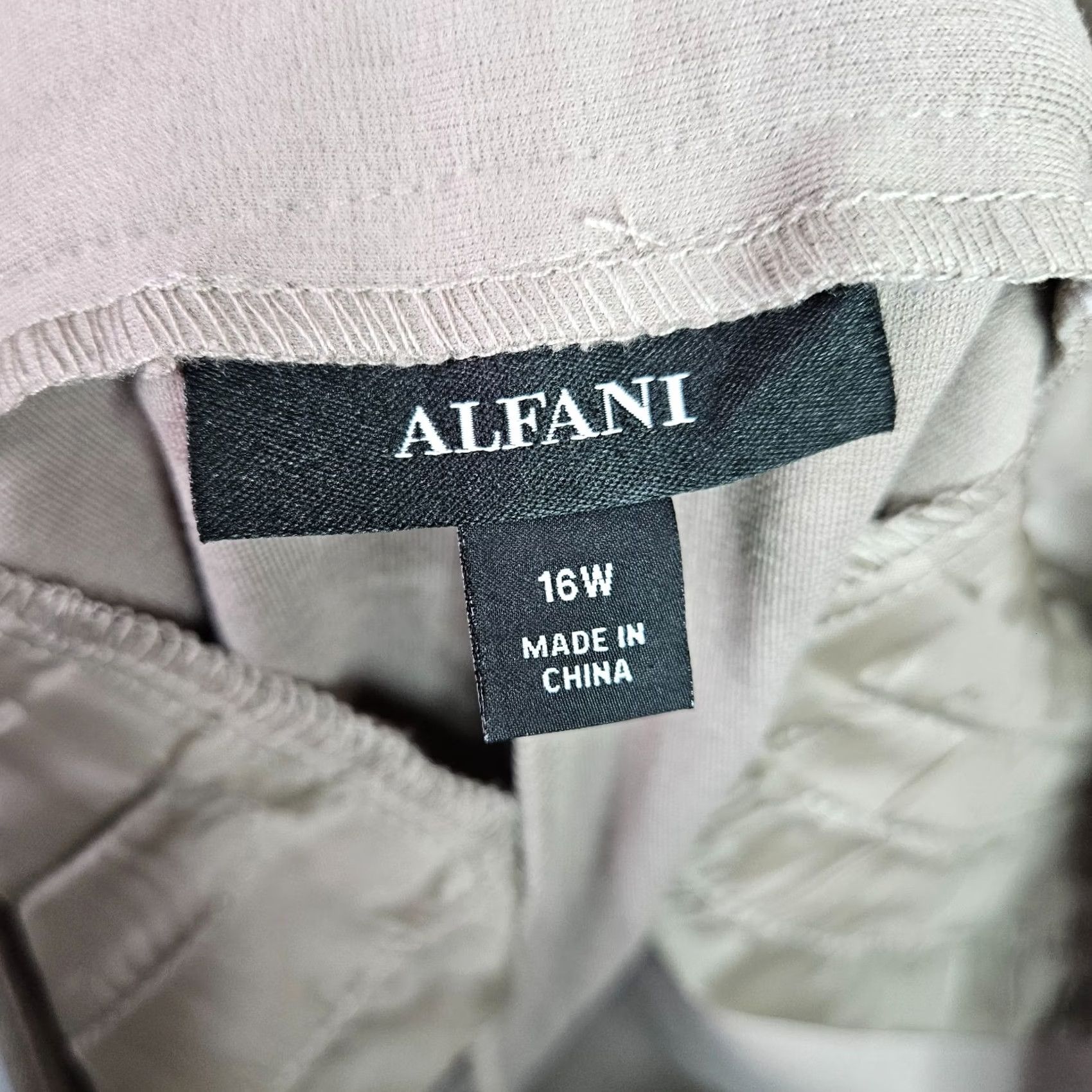 Alfani Alfani Women 16W Beige Trouser NWT Career Pants Pants Beige 16W Womens Regular Straight Front Button Zip NWT Size 38" / US 16 / IT 52 - 3 Thumbnail