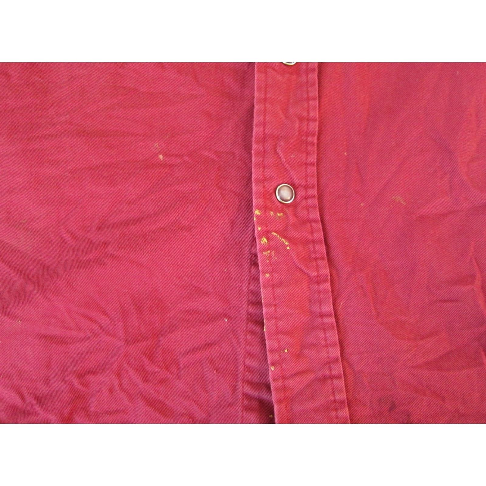 Vintage VINTAGE Panhandle Slim Shirt Panhandle Slim Shirt Adult Large Red Canvas Cowboy Rodeo Western Snap Mens Size US L / EU 52-54 / 3 - 4 Thumbnail