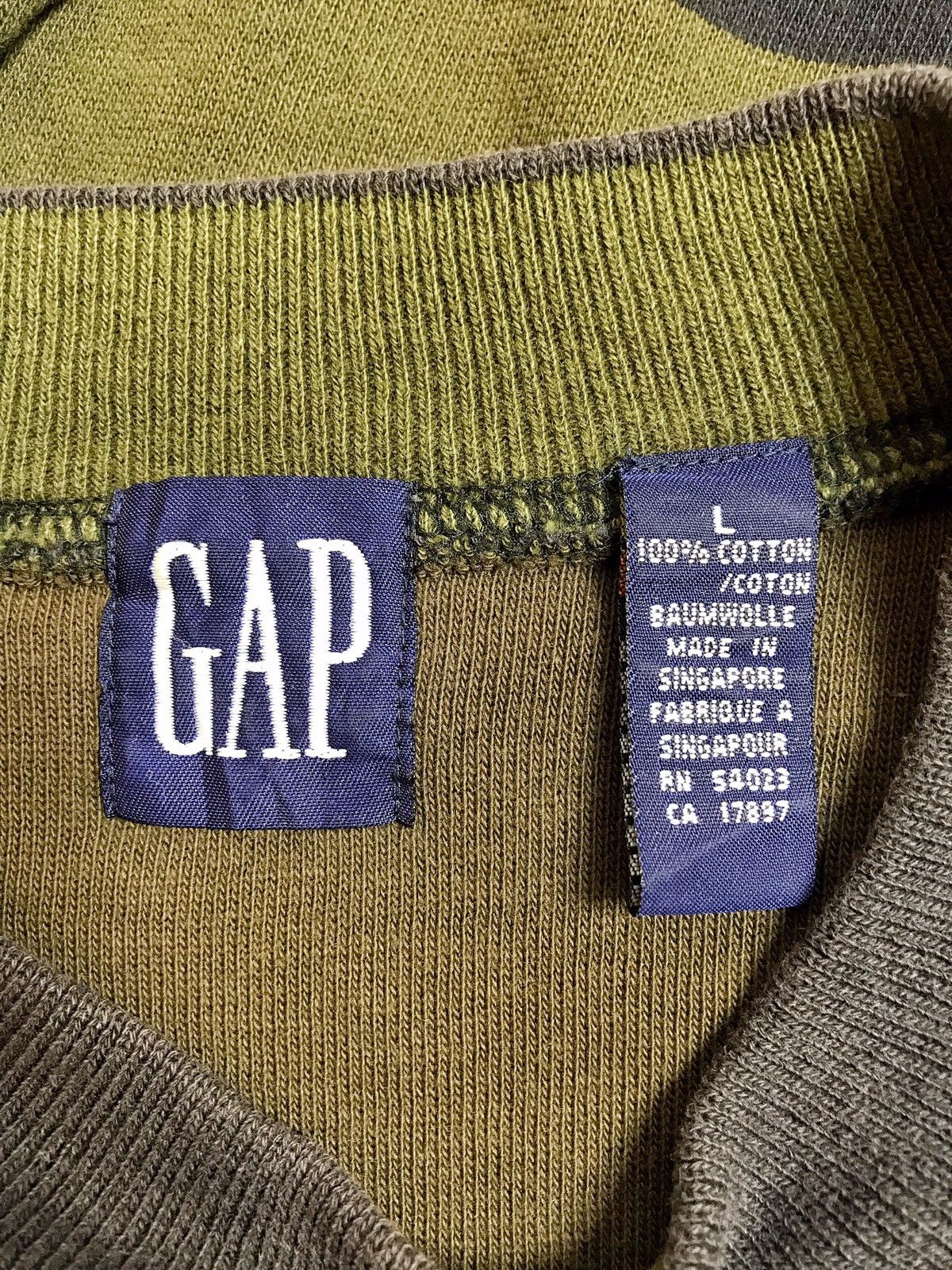 Gap GAP Two Tone Vintage Long Sleeve Tee Size US XL / EU 56 / 4 - 3 Thumbnail
