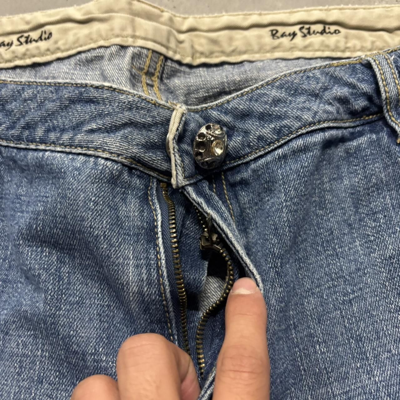 Japanese Brand × Vintage Crazy Vintage Y2K/2000s Baggy Skater Style Denim Jeans! Size US 40 / EU 56 - 6 Thumbnail