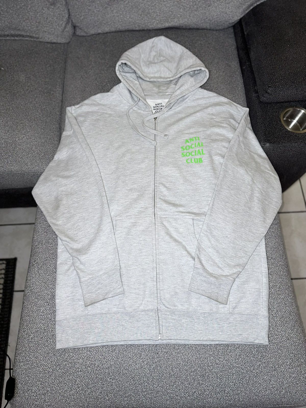 Anti Social Social Club Anti Social Social Club Grey Electric Zip Hoodie Size XL Size US XL / EU 56 / 4 - 2 Thumbnail