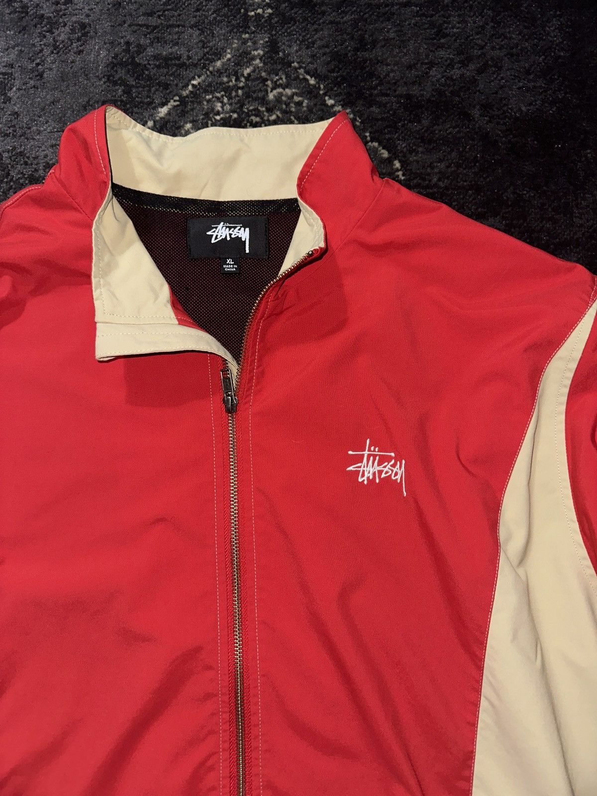 image of Stussy Red Panel Track Jacket, Men's (Size XL)