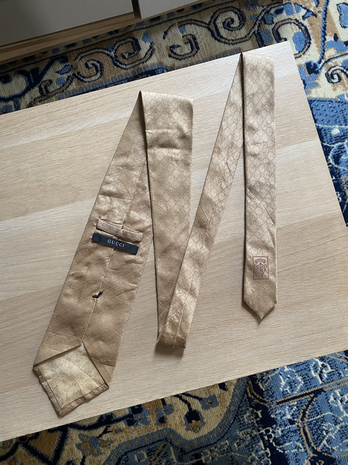 Gucci ✅SEND OFFER✅ Gucci Monogram Silk Ties Size ONE SIZE - 1 Thumbnail