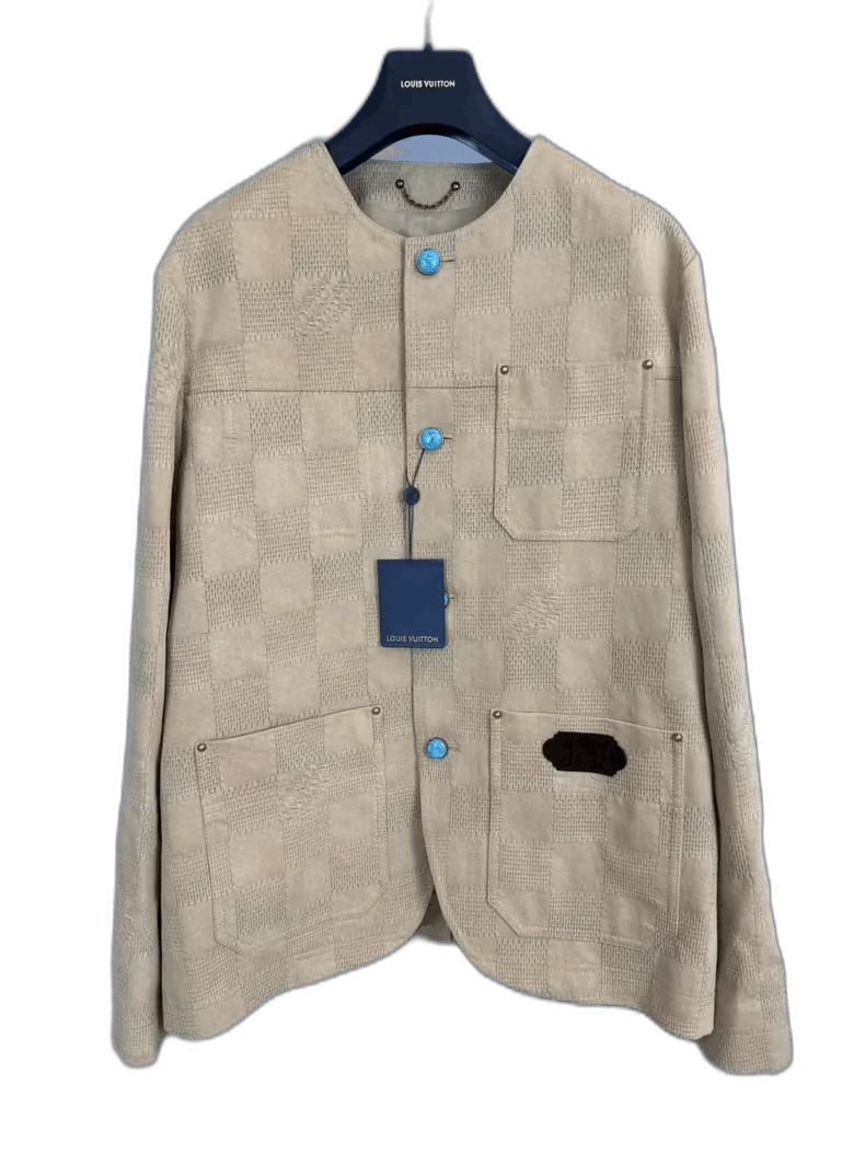 Louis Vuitton Timberland Khaki Checkered Jacket-yf