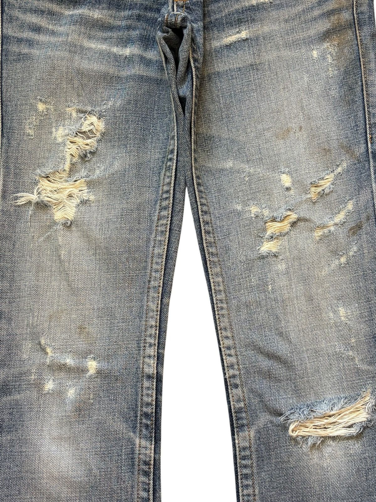 Hysteric Glamour Vintage Material Girl Distress Low Rise Flare Jeans Size 28" / US 6 / IT 42 - 3 Thumbnail