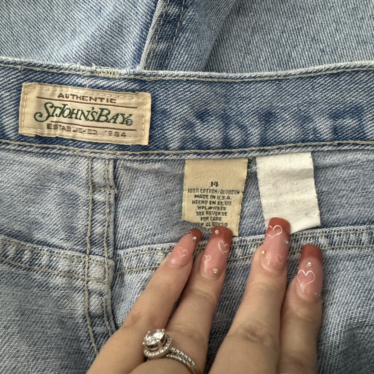St. Johns Bay ST. JOHNS BAY Vintage 90s Denim Retro High Rise Mom Shorts Size 36" / US 14 / IT 50 - 8 Thumbnail