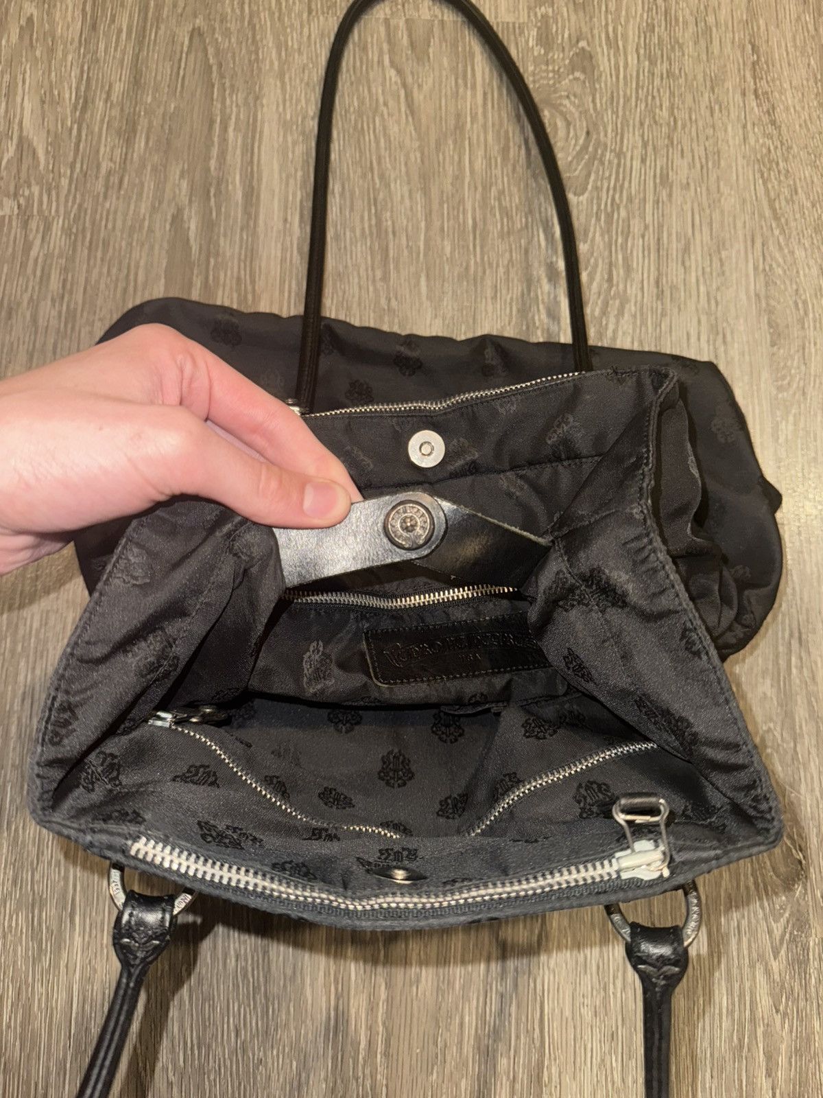 Chrome Hearts Chrome Hearts Vintage Dagger Motif Nylon Tote Bag Size ONE SIZE - 11 Thumbnail