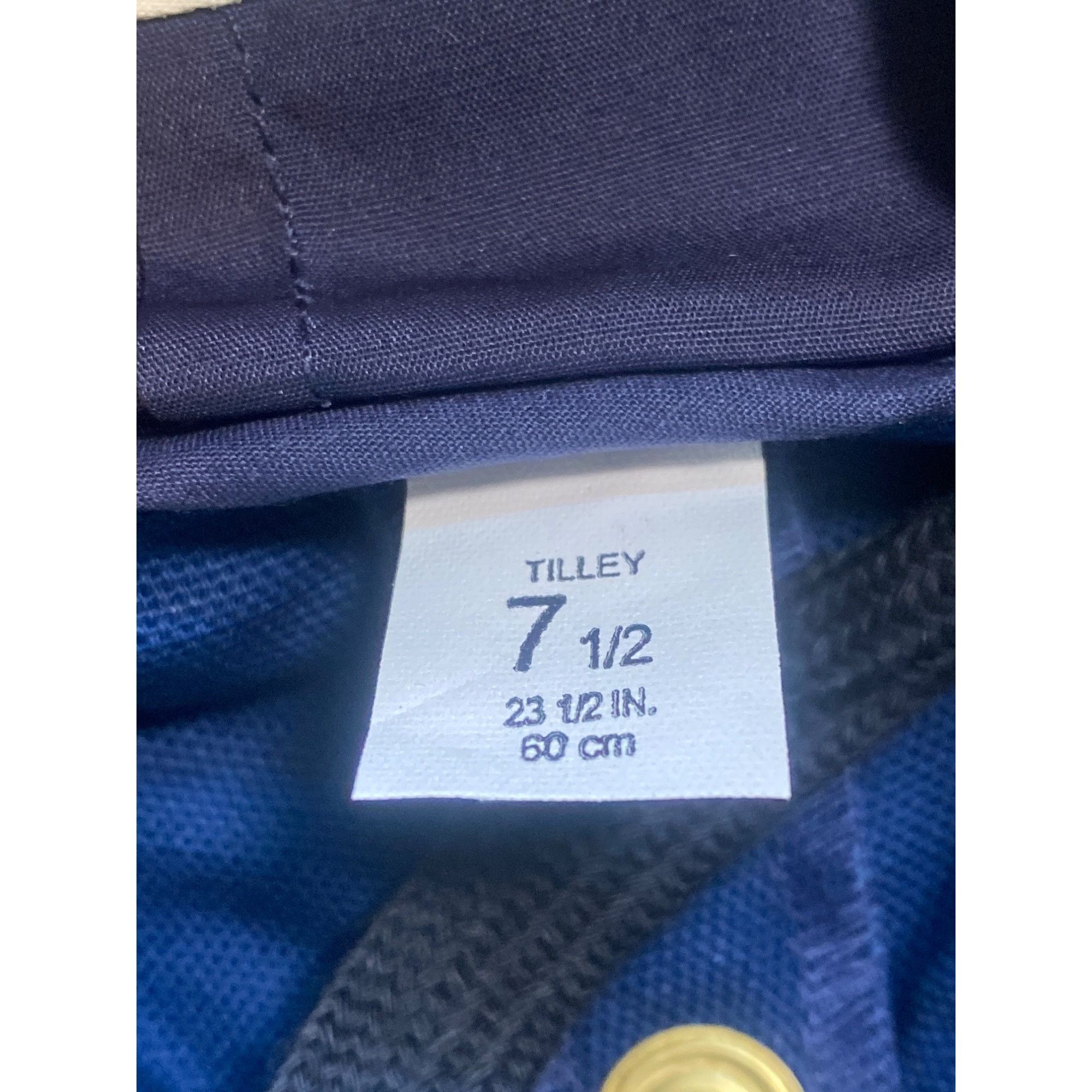 Tilley NWT Tilley T3 Cotton Duck Hat, Snap up Navy 71/2 60cm Large Size ONE SIZE - 20 Thumbnail
