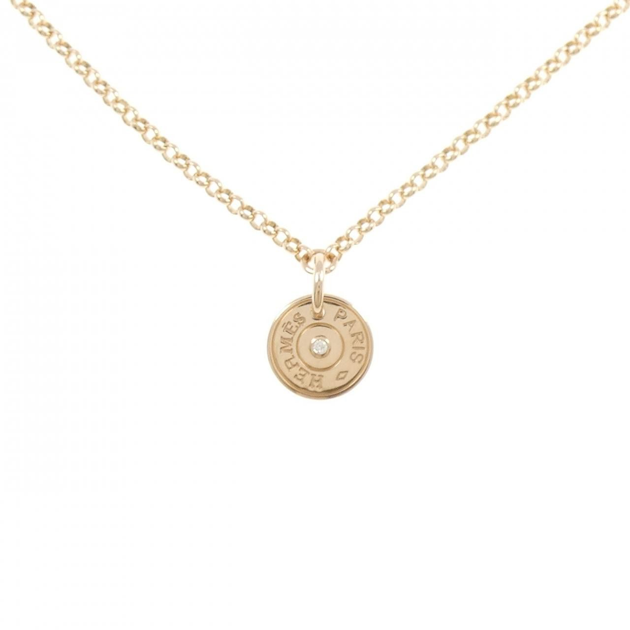 Hermes Hermes Hermes Ex-Libris 750 Pink Gold Diamond Necklace Precious Metal Necklace DUTY FREE for USA Size ONE SIZE - 1 Thumbnail