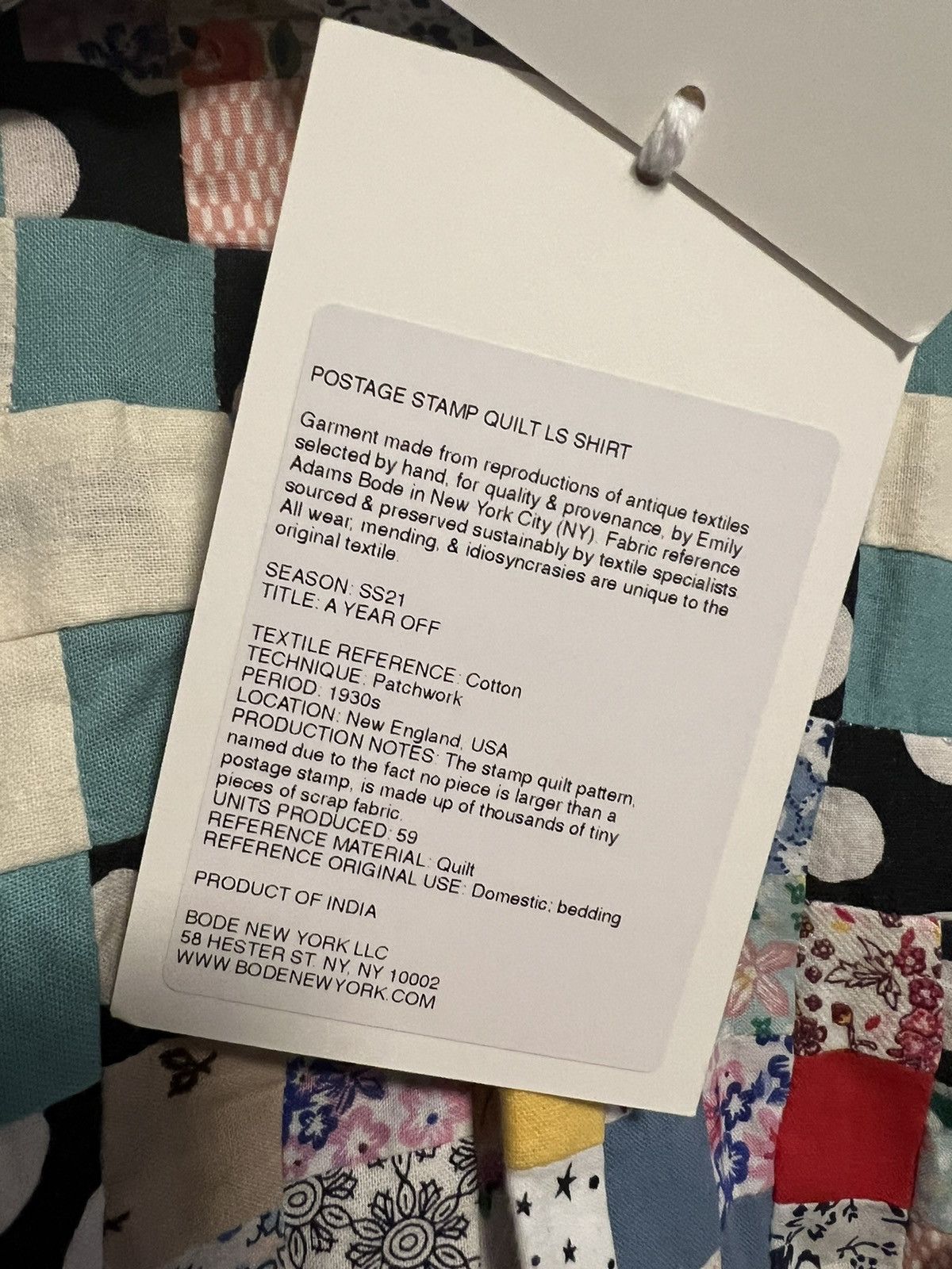 Bode Postage Stamp Quilt Shirt | Grailed