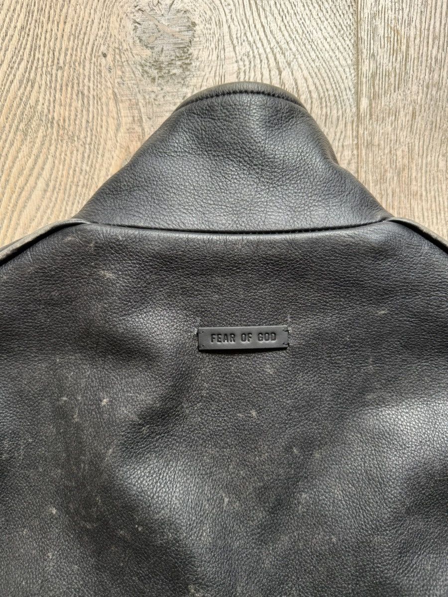 Fear of God Fear of God Distressed Leather Motorcycle Jacket Size US M / EU 48-50 / 2 - 14 Thumbnail