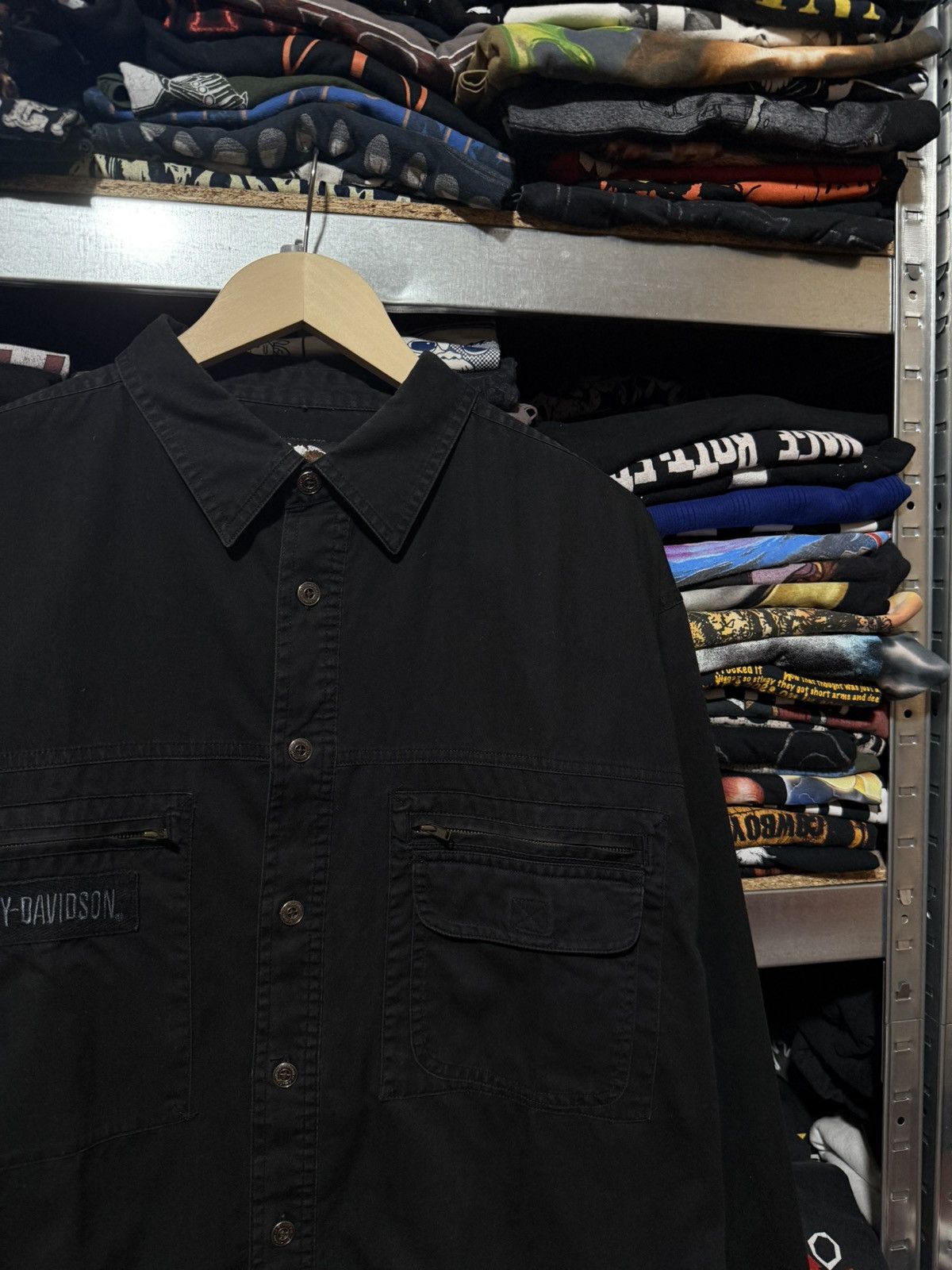 Harley Davidson Vintage 00s Harley Davidson Racing Button Long Sleeve Shirt Size US XXL / EU 58 / 5 - 5 Thumbnail