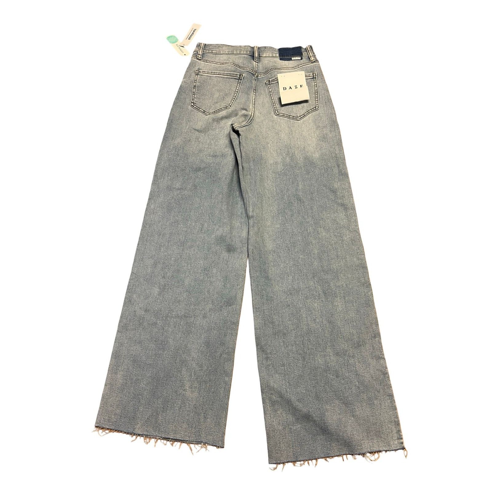 Vintage Daze Denim Womens High Rise Wide Leg Jeans Size 4 Light Wash Size 27" / US 4 / IT 40 - 2 Thumbnail