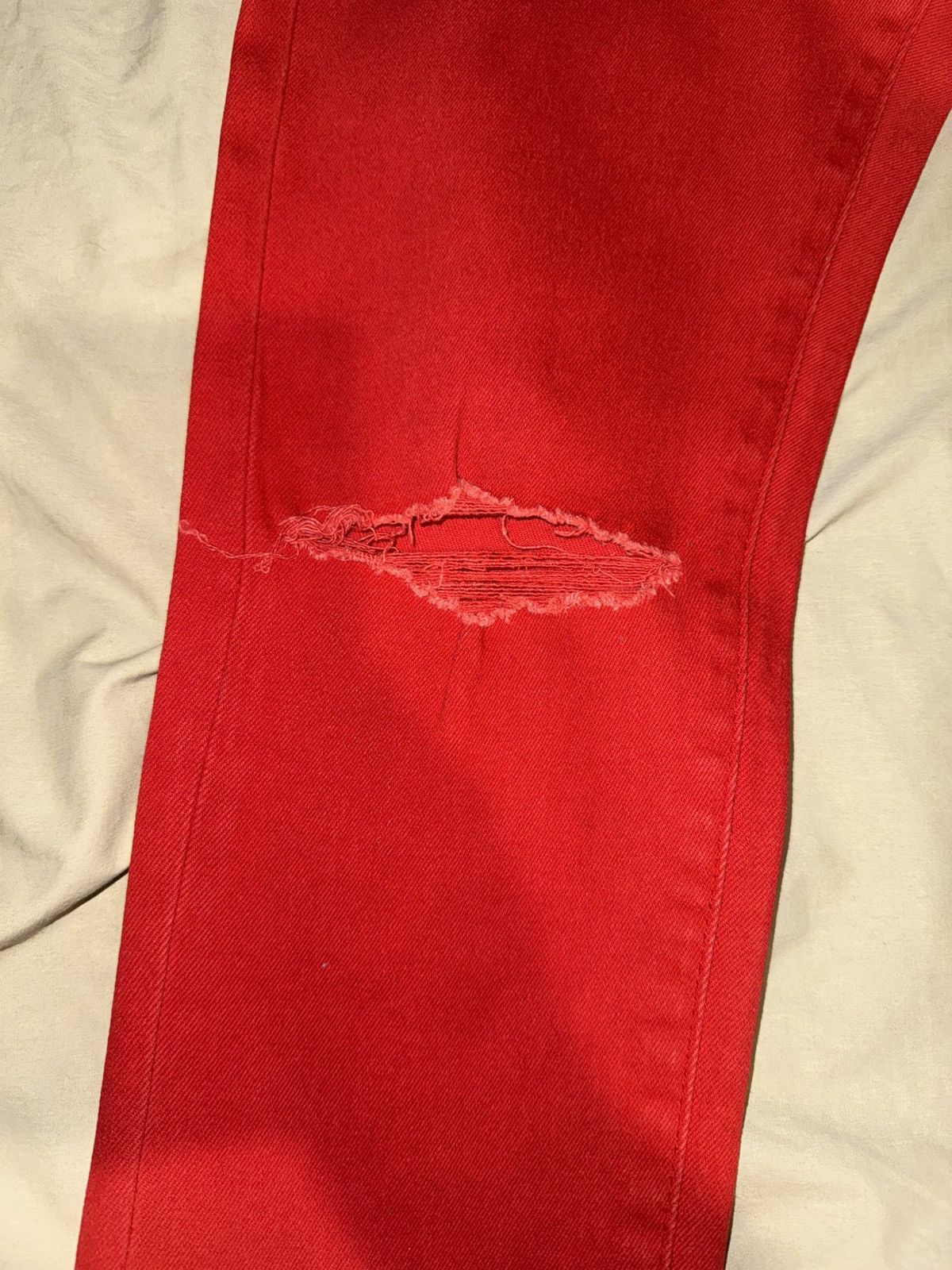 Purple Brand Size 31 Red & ripped purple jeans Size US 31 - 3 Thumbnail